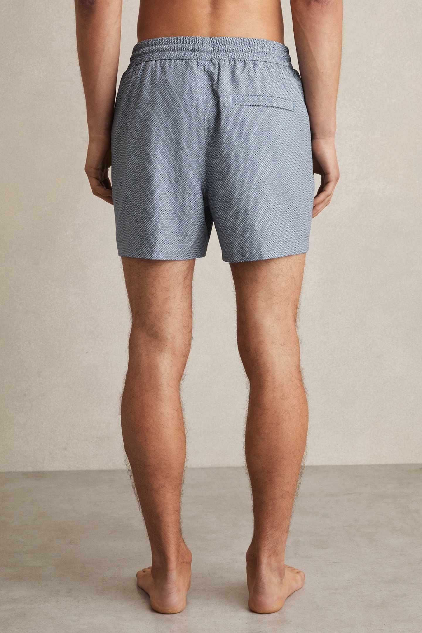 DRAWSTRING GEOMETRIC PRINTED SWIMSHORT AIRFORCE BLUE 2