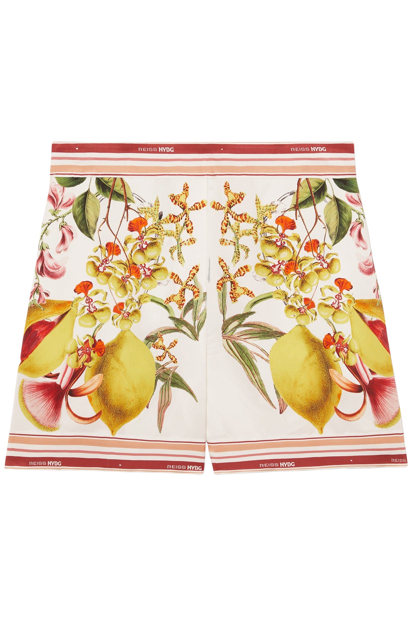 FLORAL STRIPE COORD SHORT IVORY 3