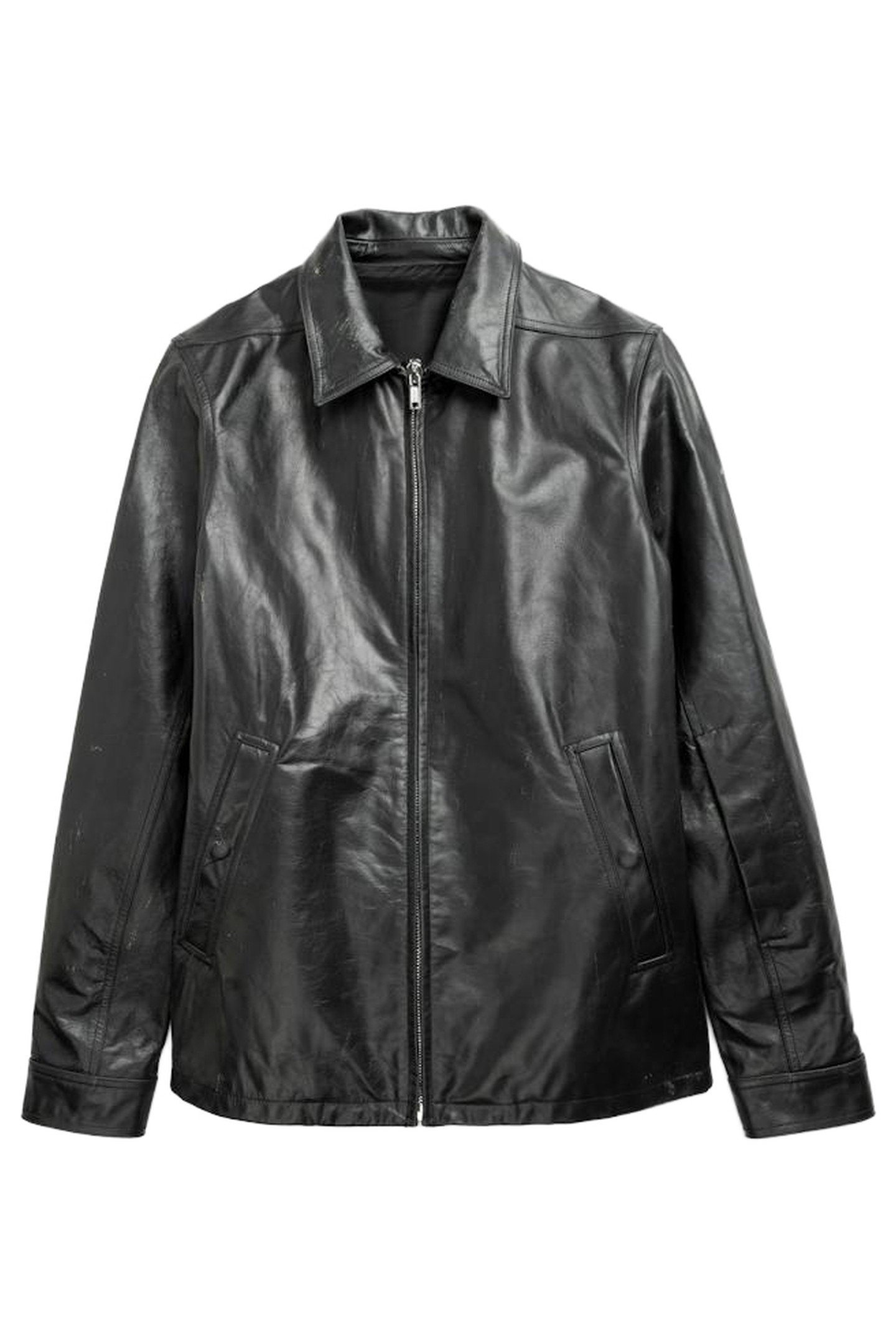 RICK OWENS – BRAD LEATHER JACKET BLACK 1