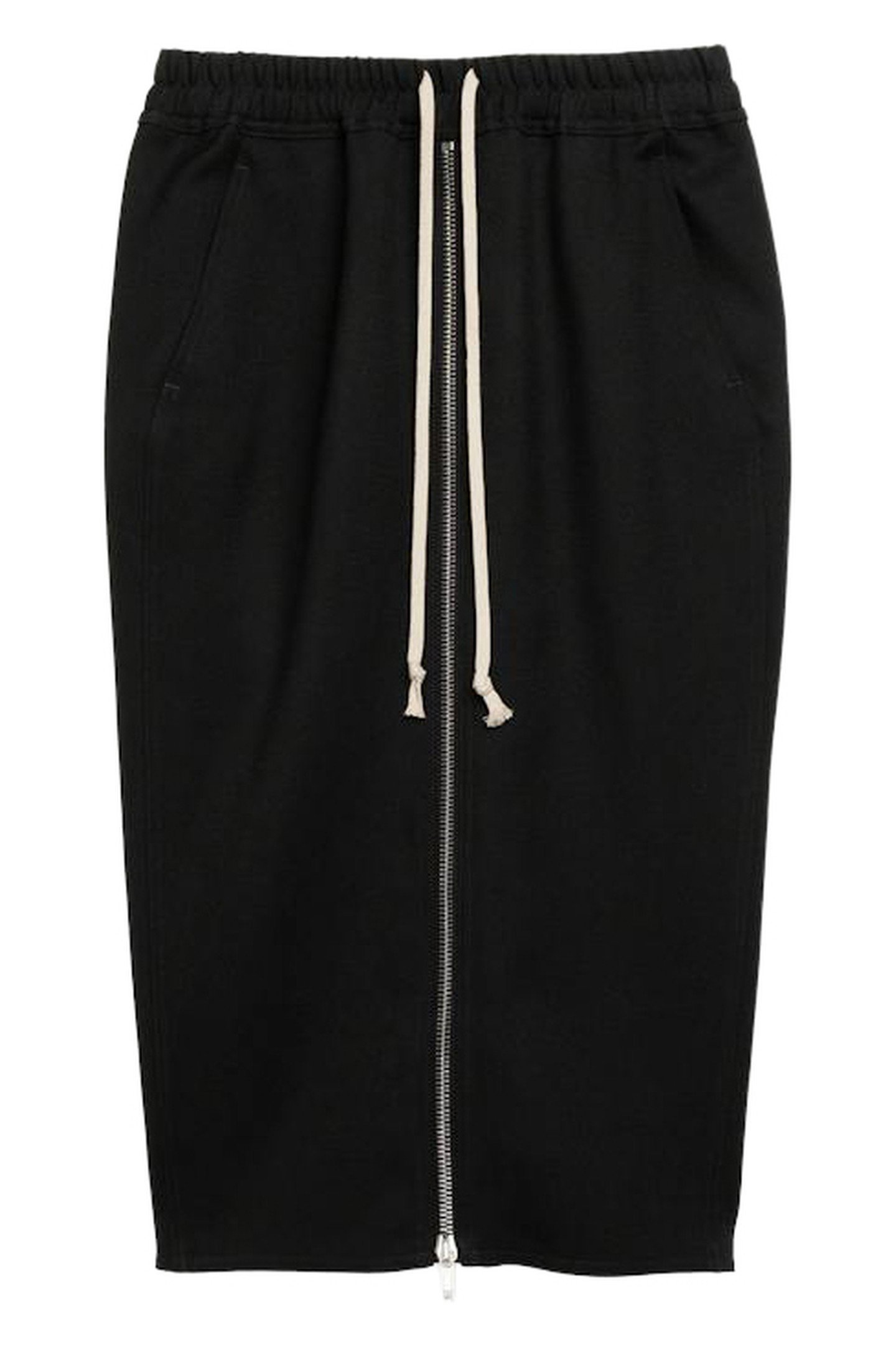 RICK OWENS – ZIPPED PILLAR SKIRT BLACK 1