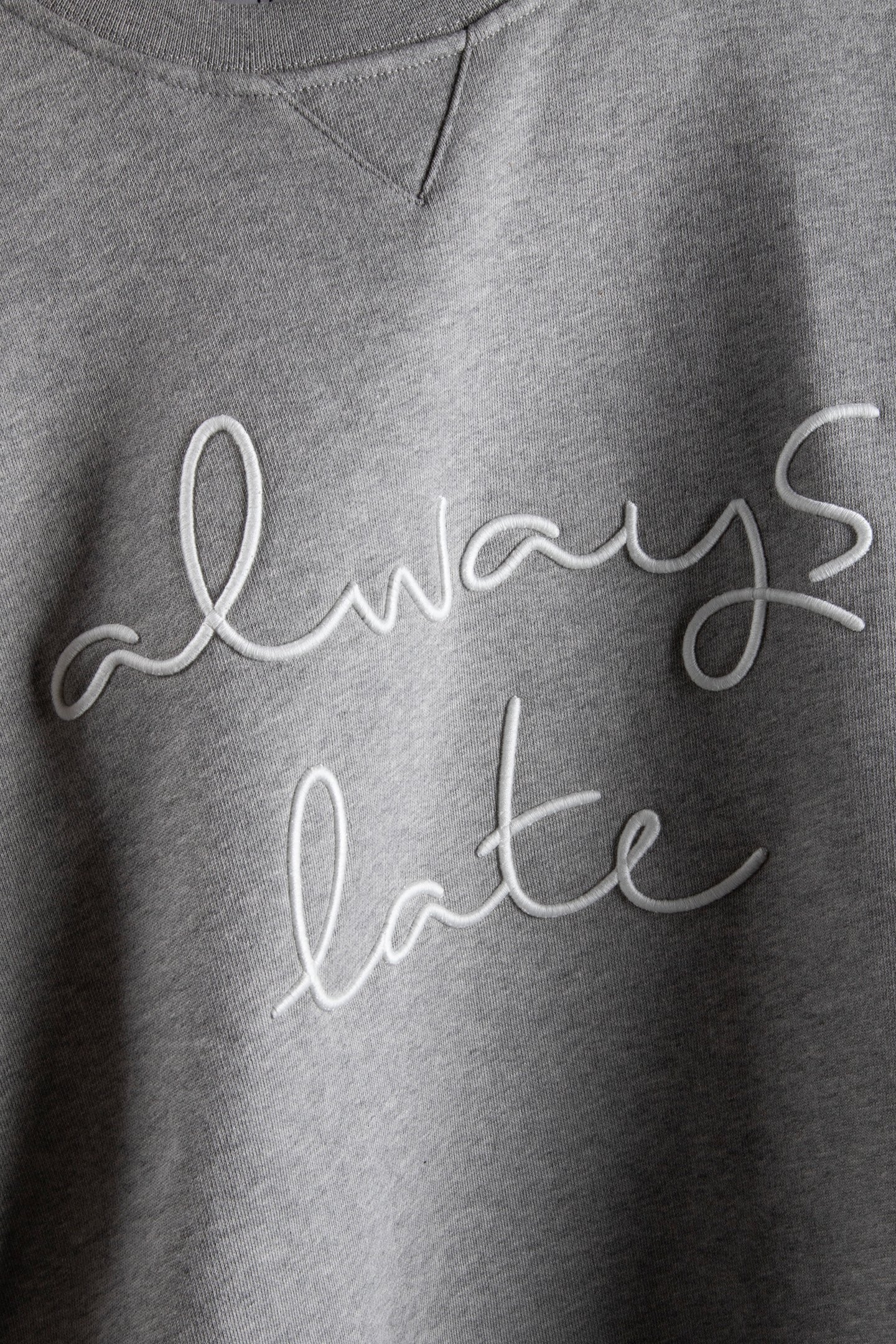 ALWAYS LATE SWEATER GREY MELANGE 5