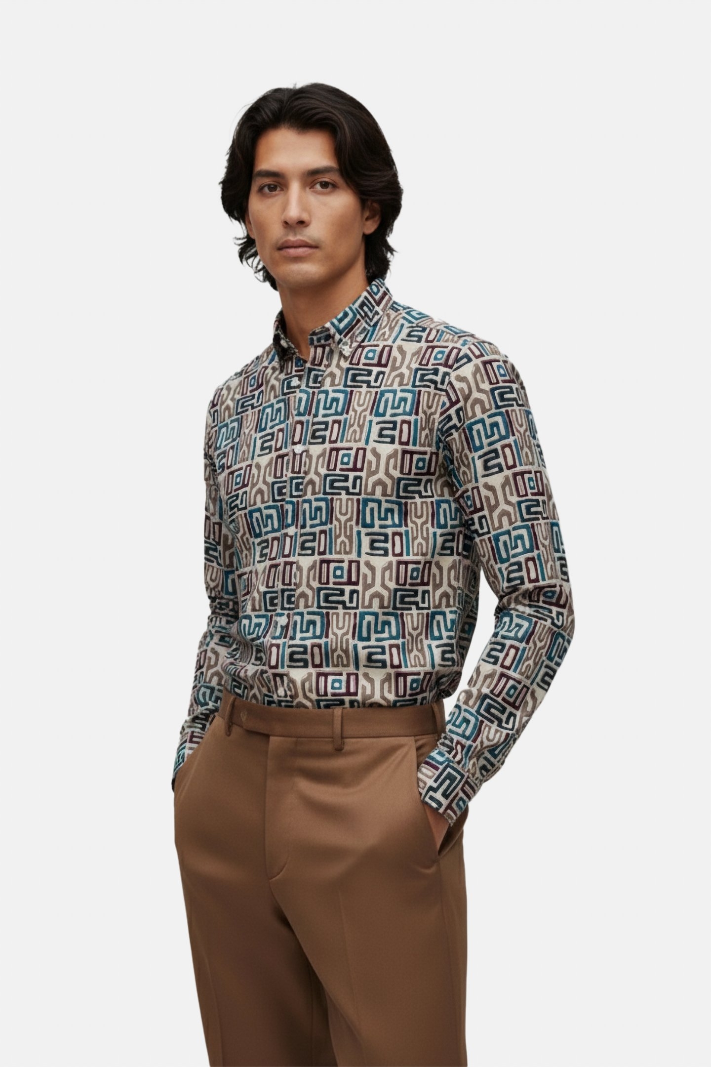 DS_ANDREW AOP RIBCORD SHIRT SAND 2