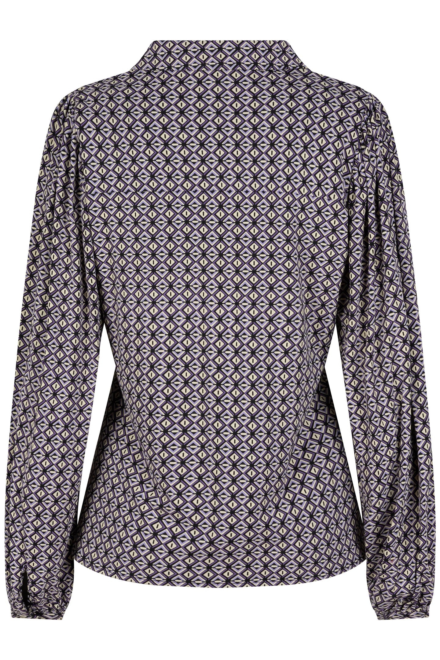 BLOUSE V-NECK COLLAR GRAPHIC EARTH PRINT 7