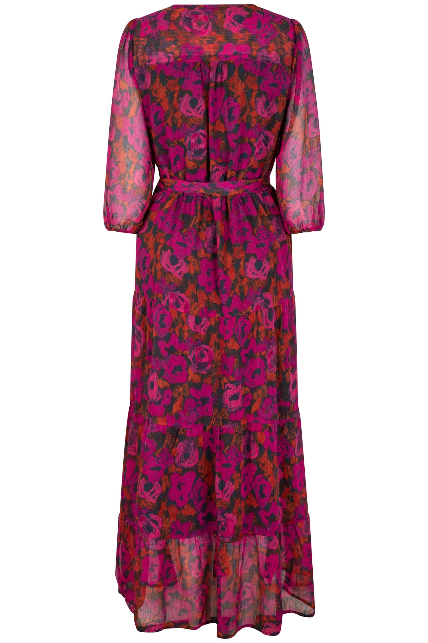 DRESS LONG WRAP OVER FLORAL WILDING PRINT 7