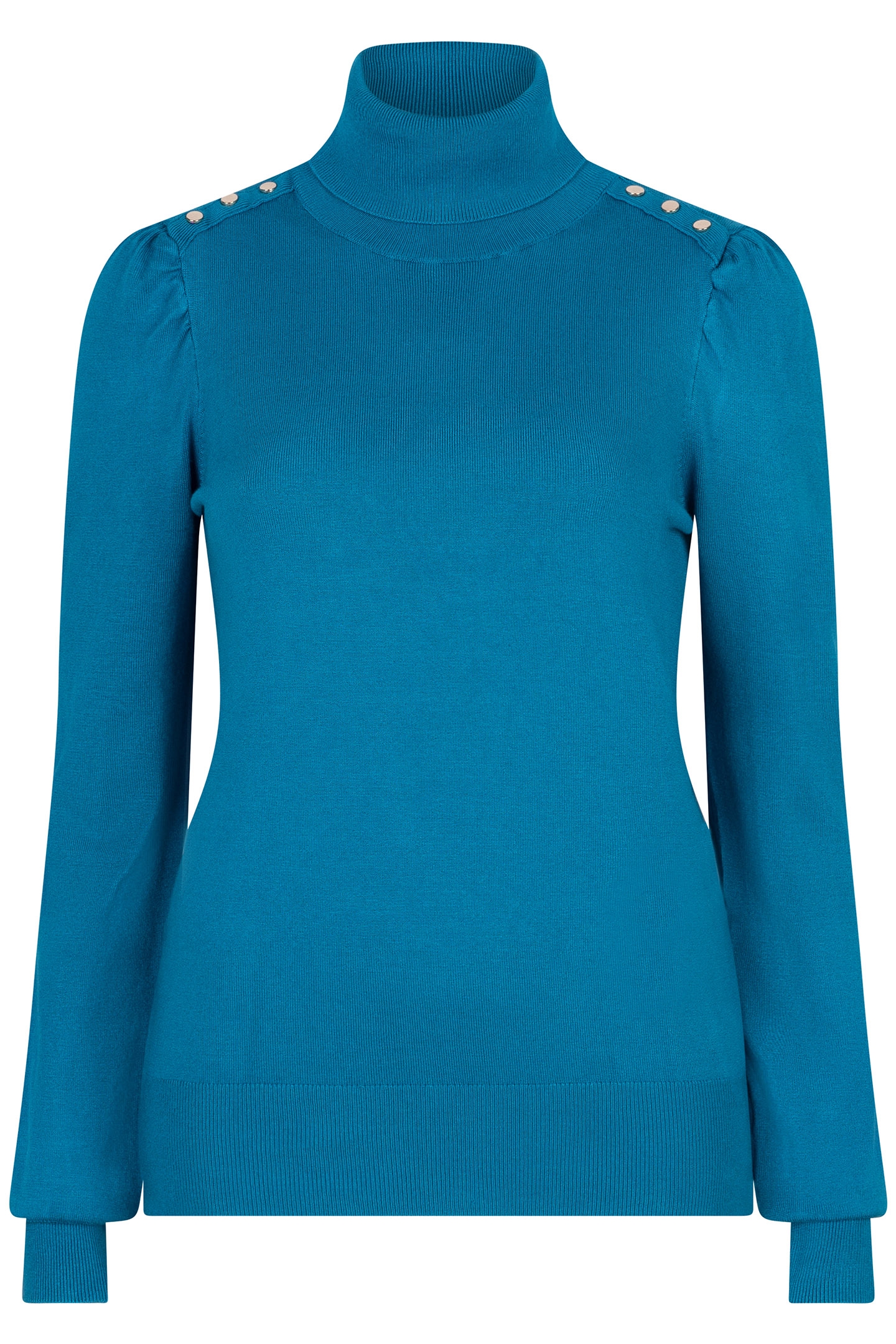 SWEATER FANCY DETAIL SHLDR BASIC KNIT PETROL 3