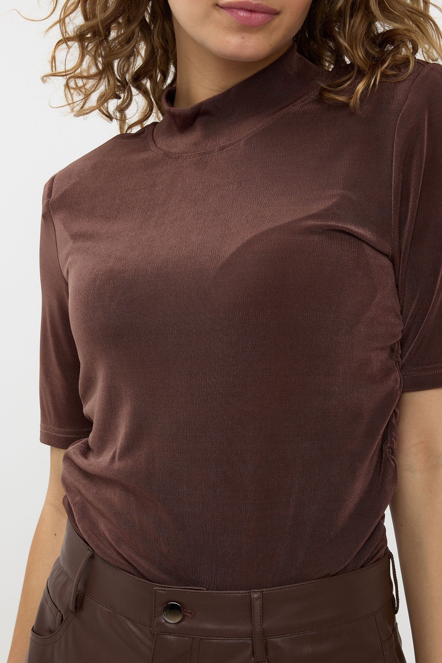 TOP WRINKLED WAIST CHOCOLATE 7