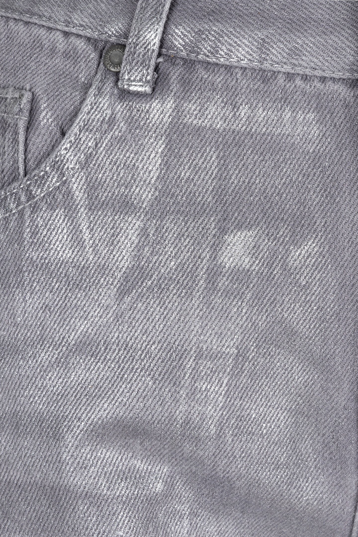 TROUSERS JEANS METALLIC COATED DARK GREY 7