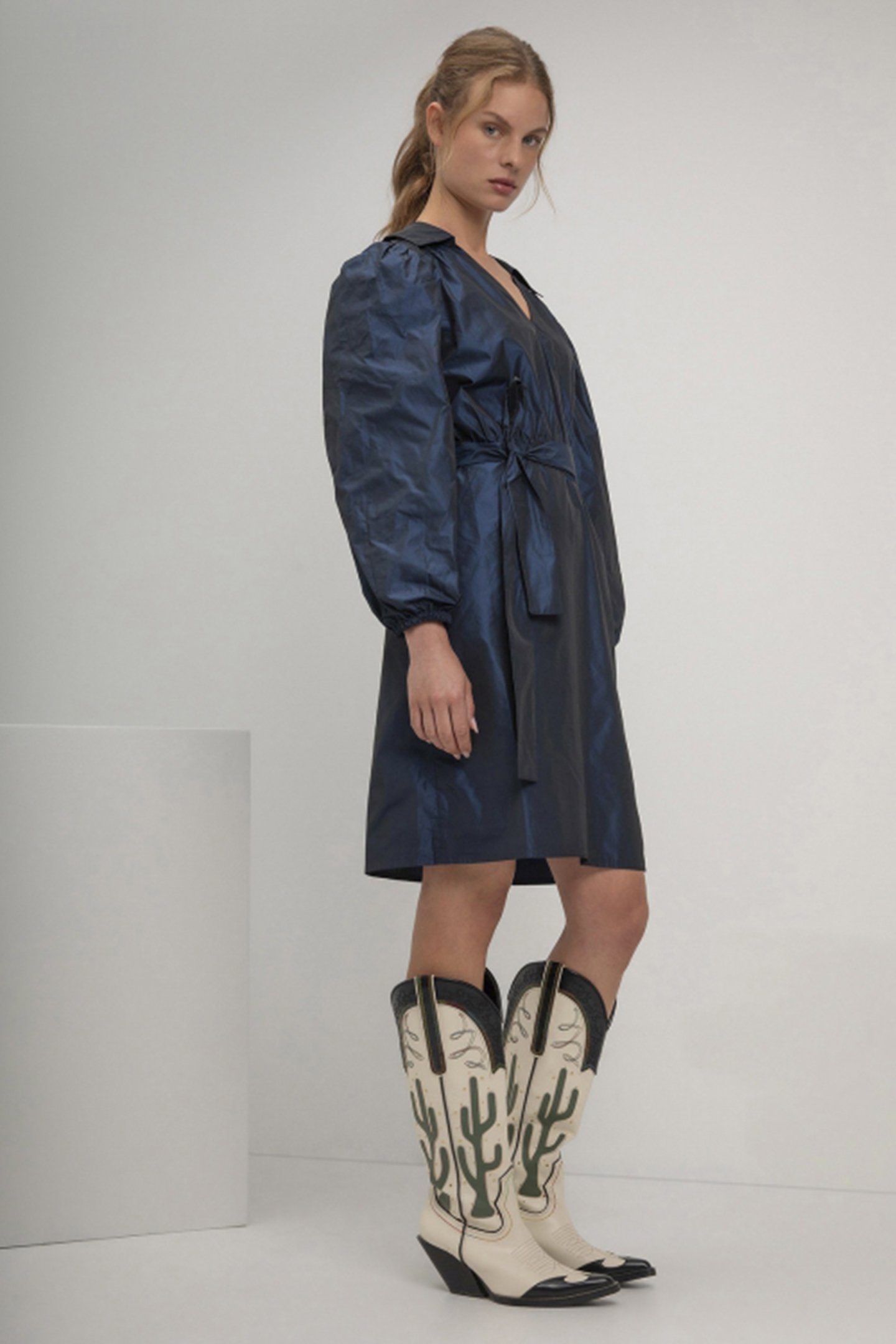 SANNA DRESS NAVY MELANGE 4