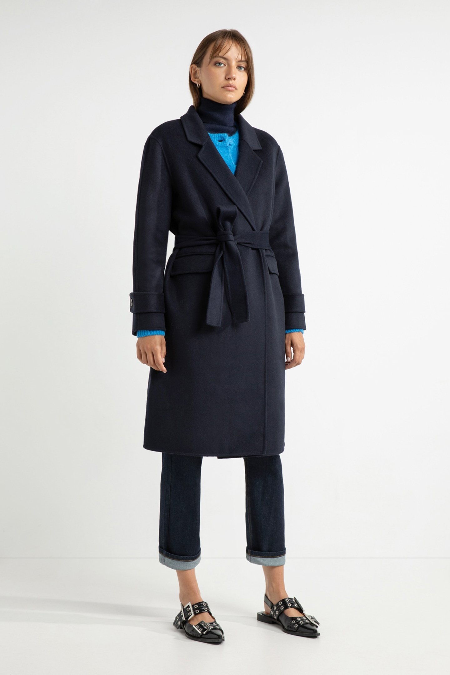 SANDRO COAT NAVY 2
