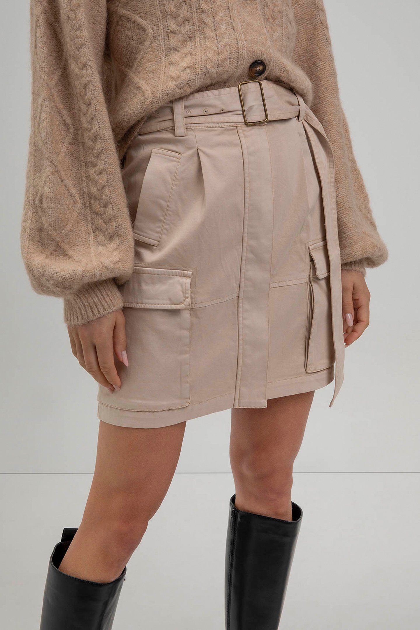 SAFIRA SKIRT BEIGE 1