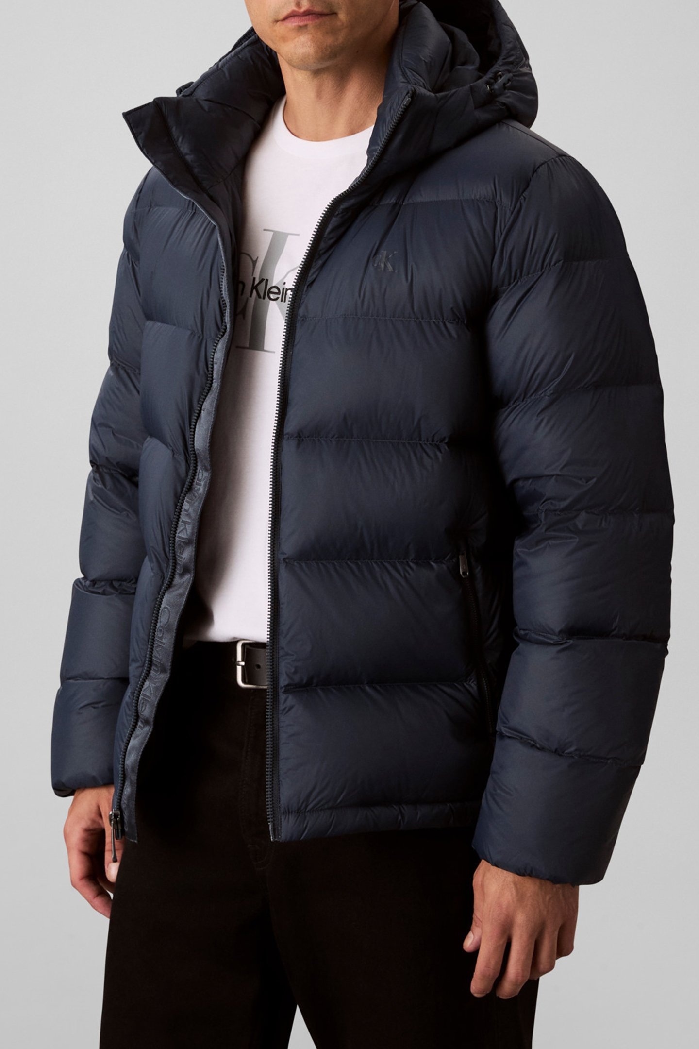 LONGSLEEVE NYLON ZIP OFF HOODIE INK 1