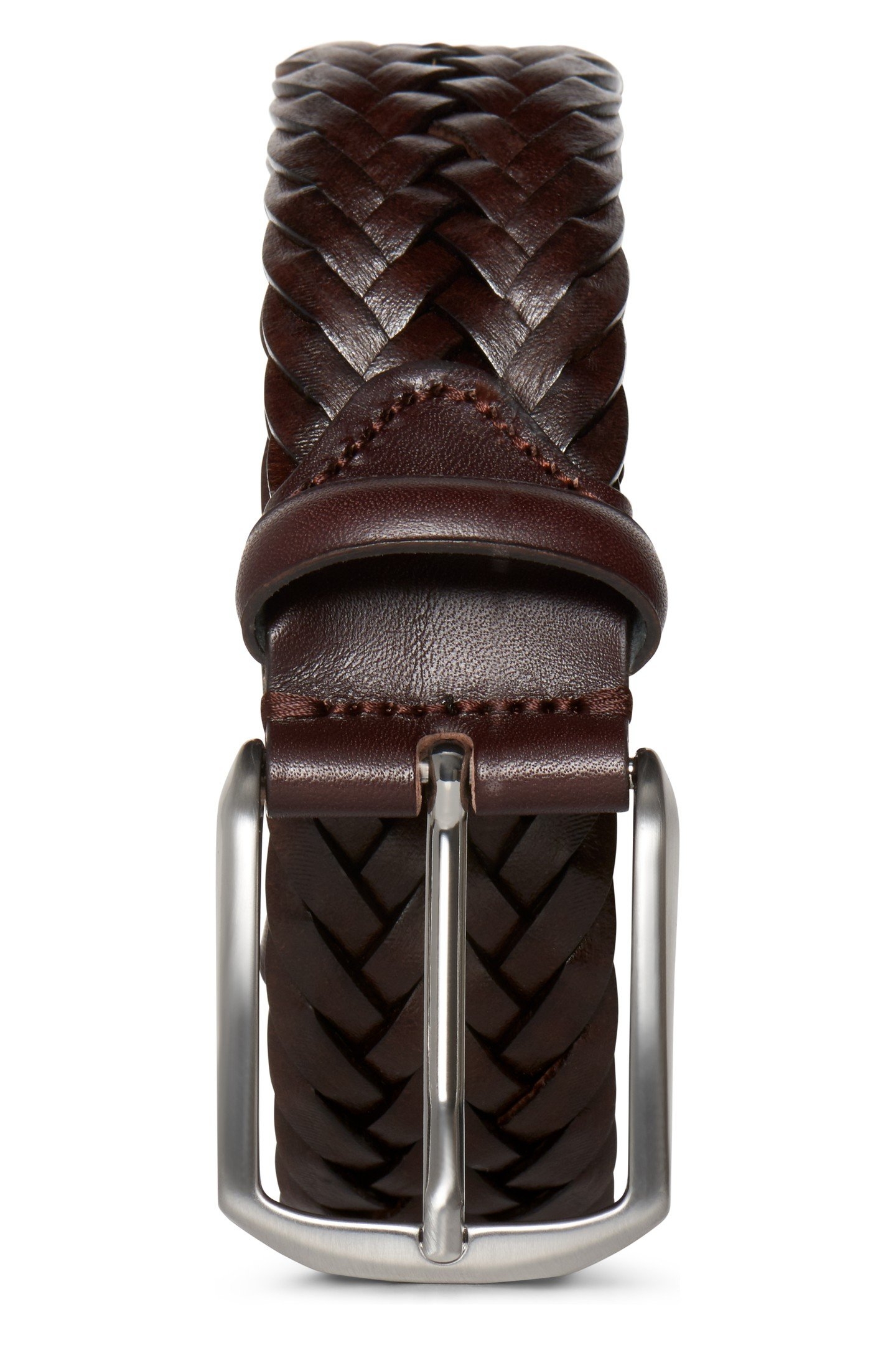 BELT-LEATHERBRAIDED-BROWN BROWN 3