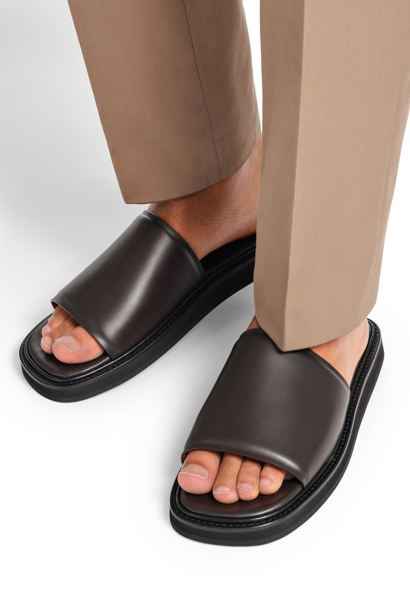 LEATHER-SLIPPER-BROWN BROWN 6