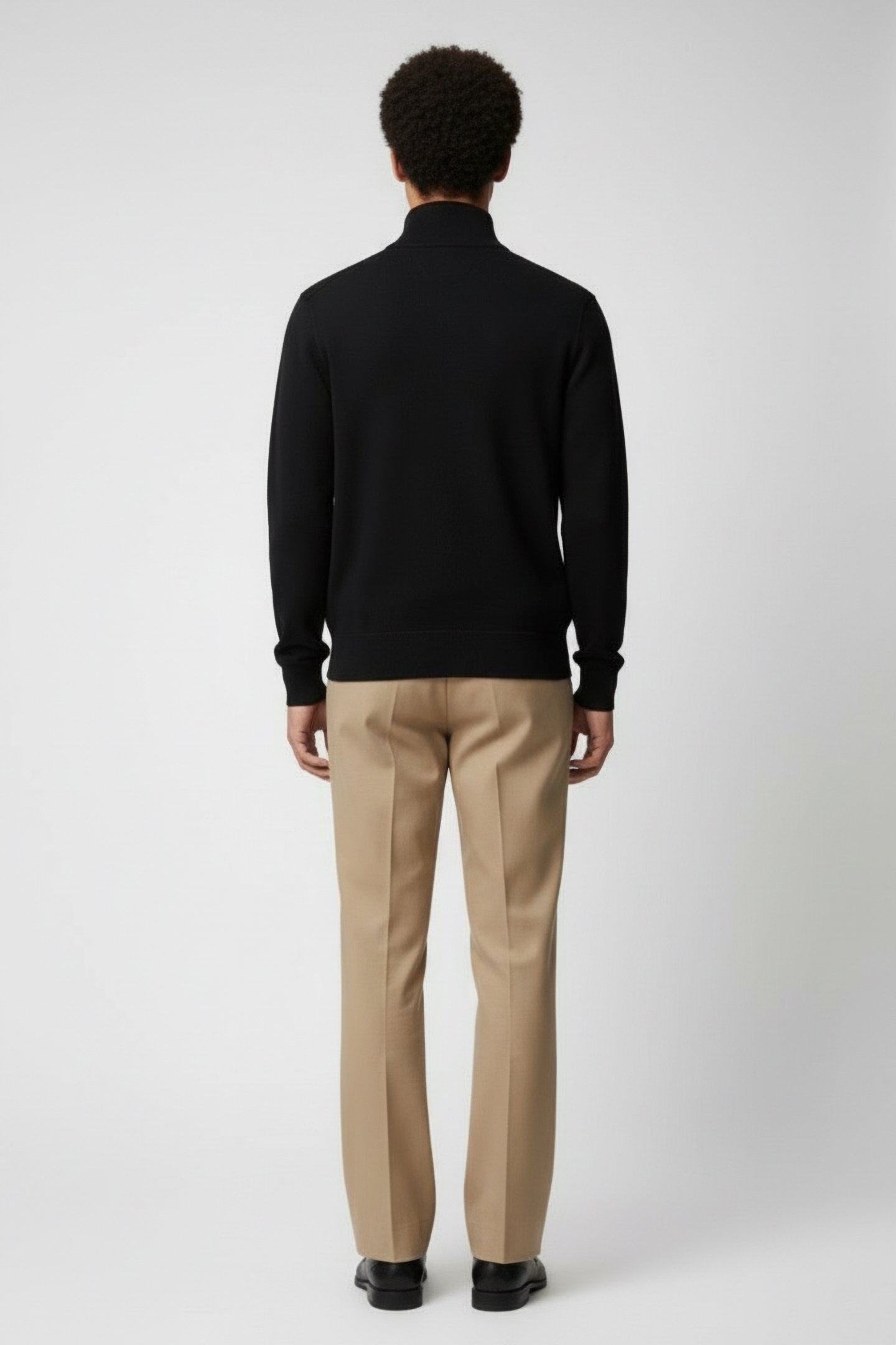 ESSENTIAL FLEECE 1/4 ZIP BLACK 2