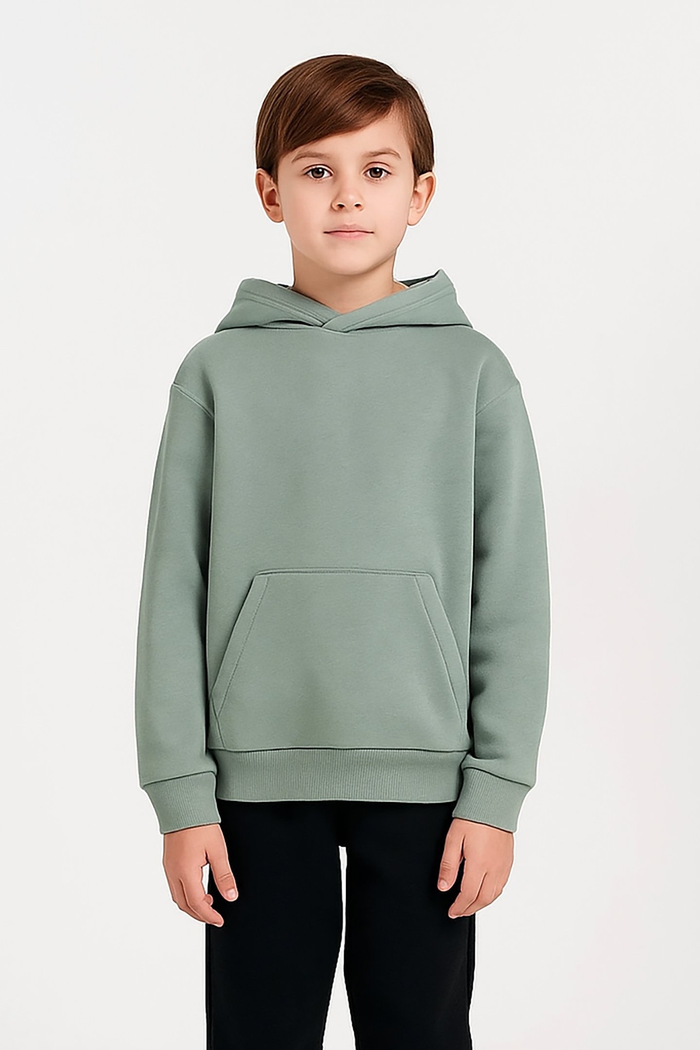 KIDS FERGAL SW HOOD OVERS FOR BOYS MOSS 1