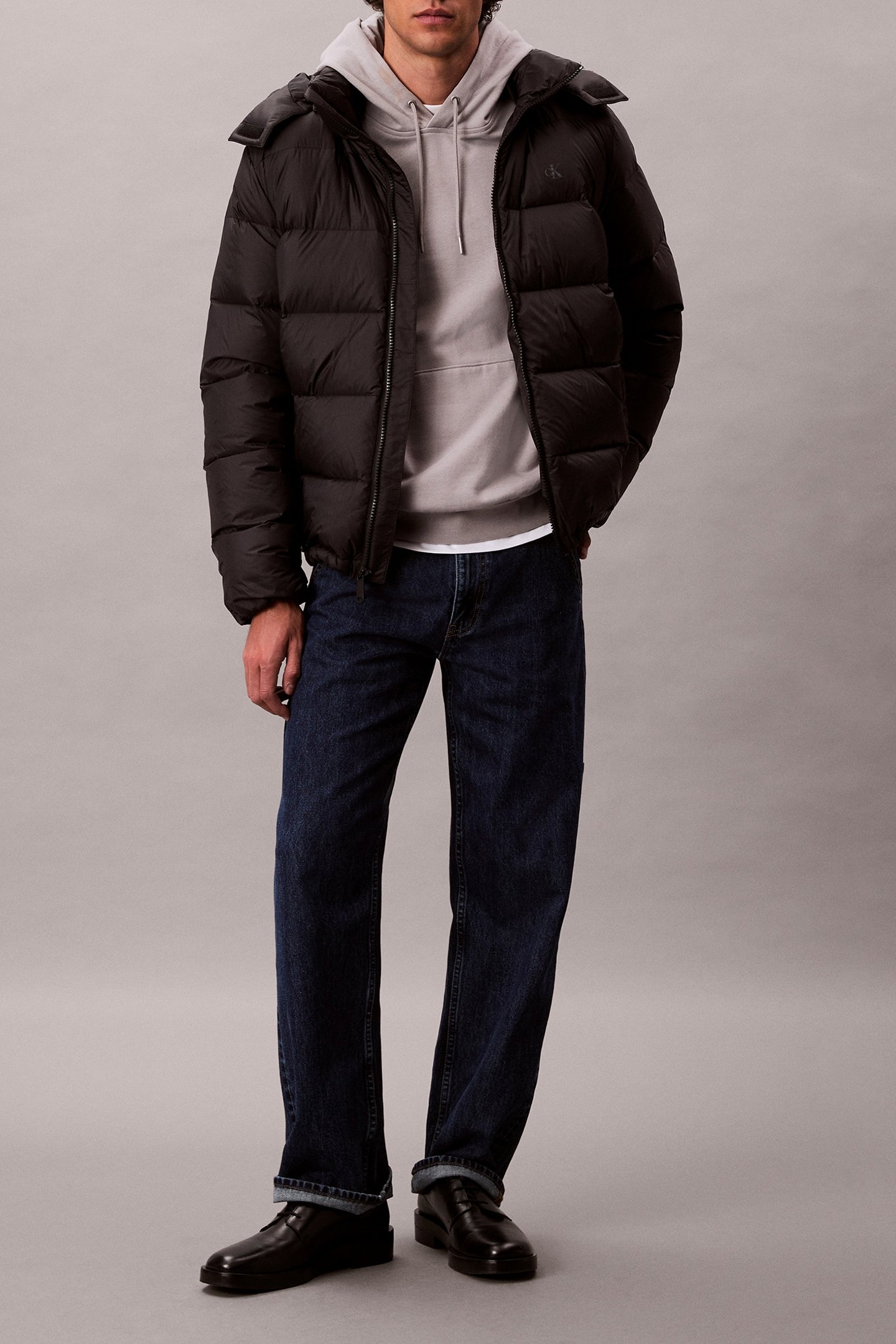 LONGSLEEVE NYLON ZIP OFF HOODIE BLACK 2