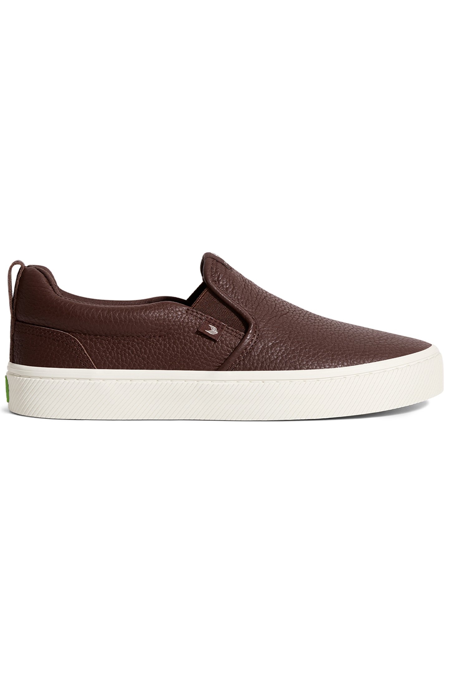 SLIP-ON PEBBLED LEATHER BROWN 1