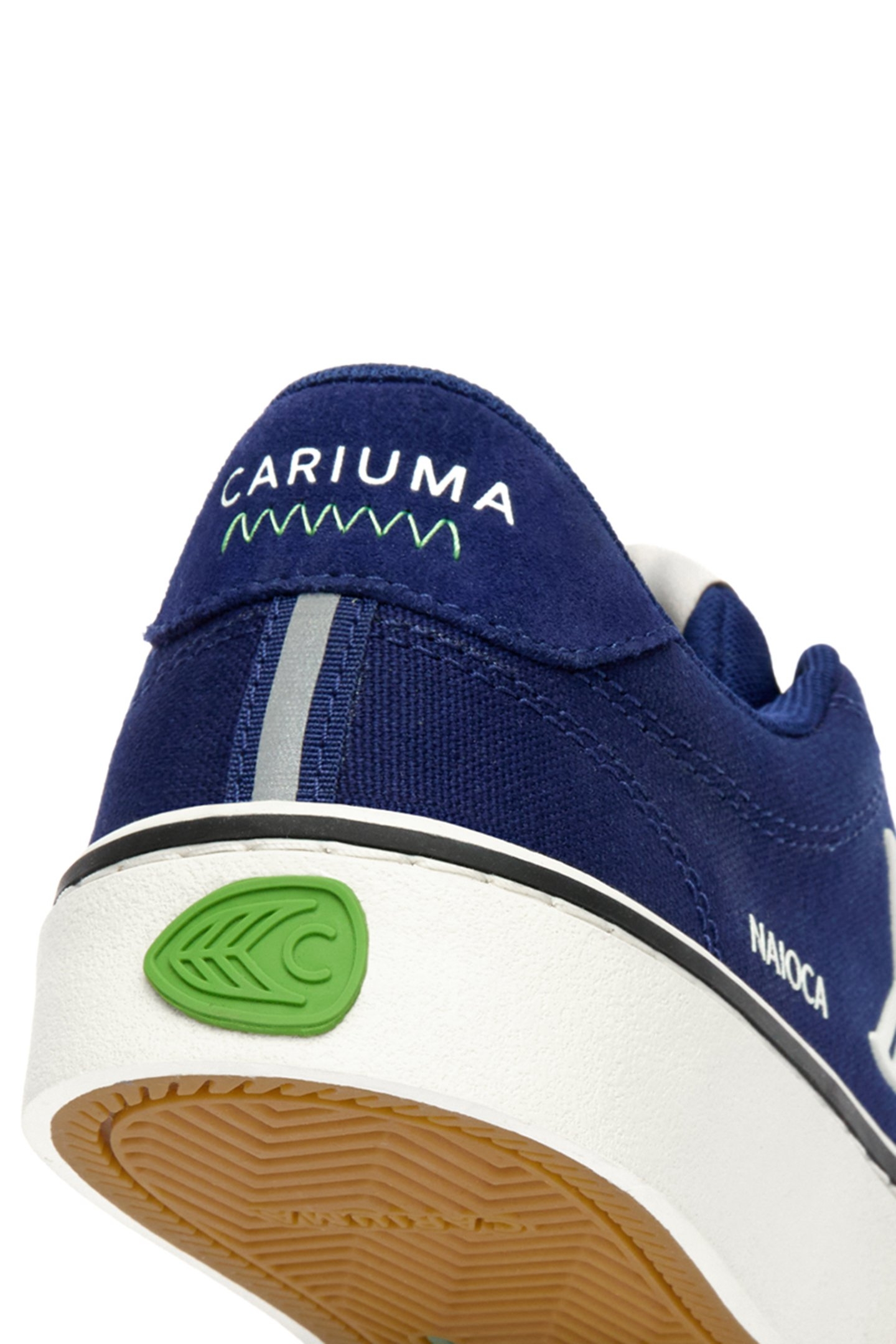 NAIOCA PRO BRIGHT NAVY SUEDE AND CANVAS IVORY LOGO 5