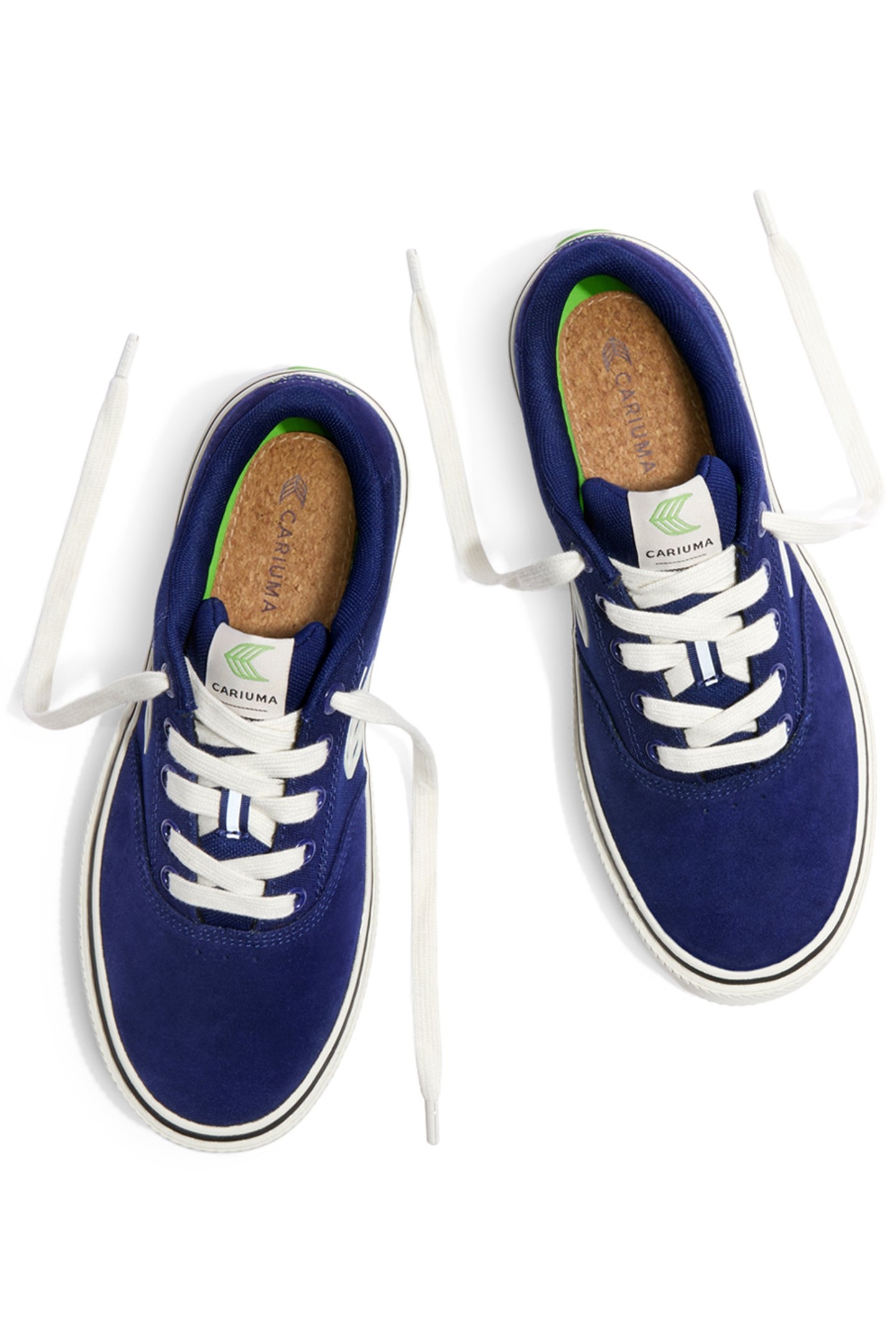 NAIOCA PRO BRIGHT NAVY SUEDE AND CANVAS IVORY LOGO 3