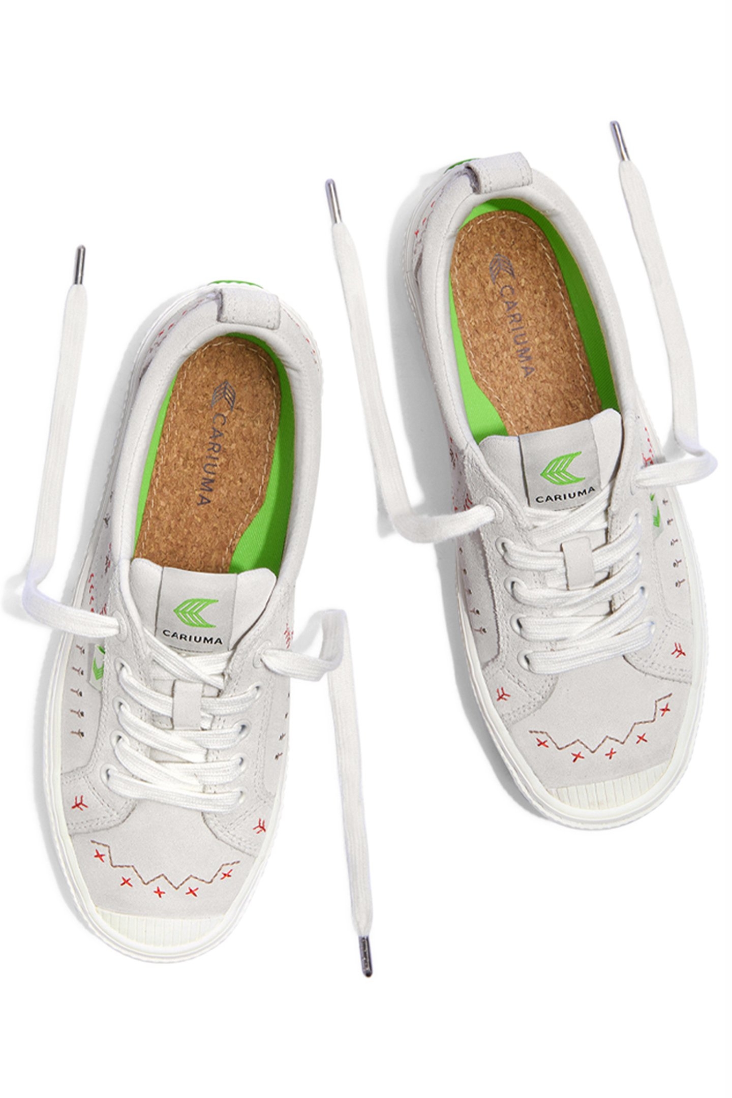 OCA SUEDE SMOKE WHITE EMBROIDERED 2