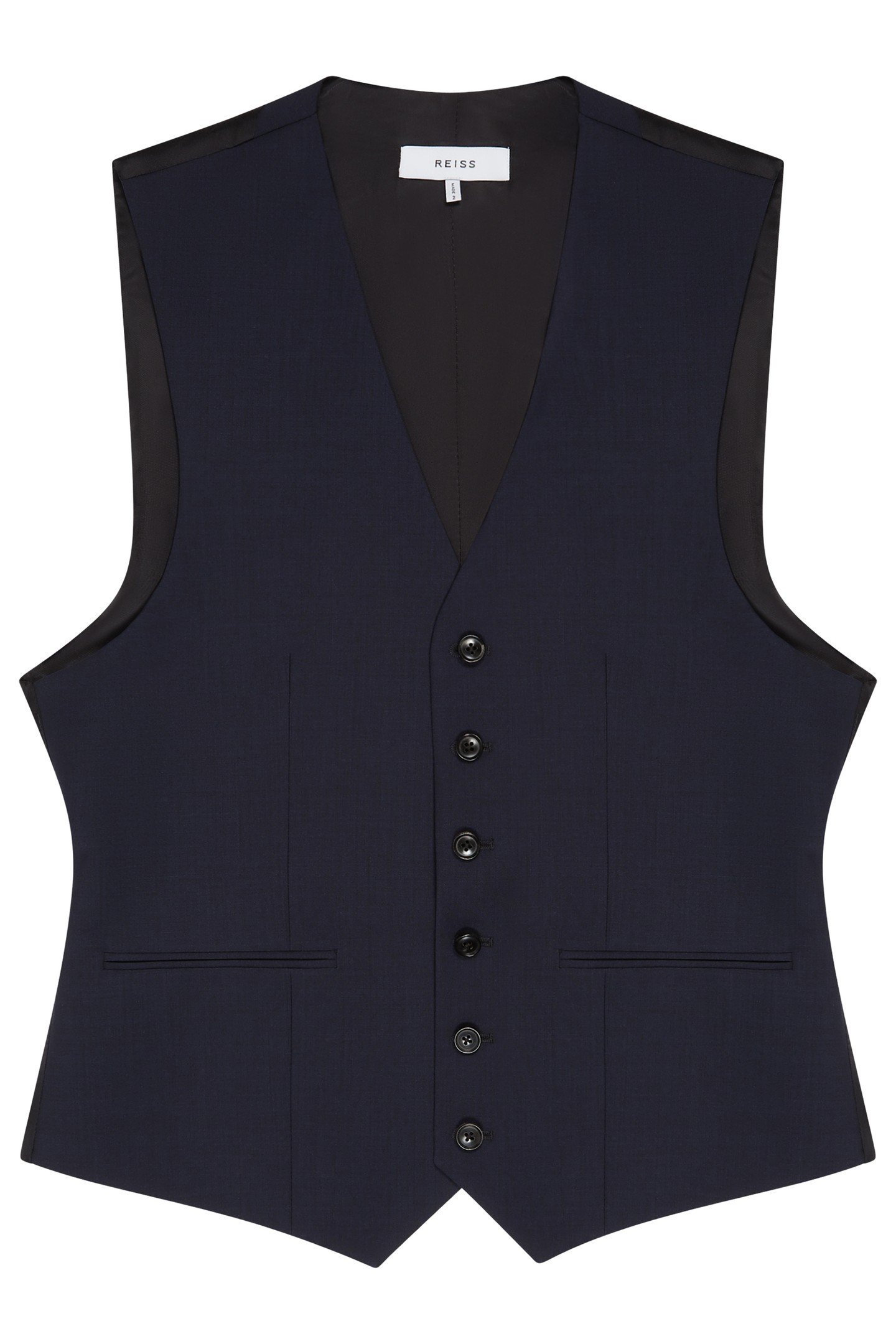 TRAVEL PLAIN WEAVE MODERN WAISTCOAT NAVY 6
