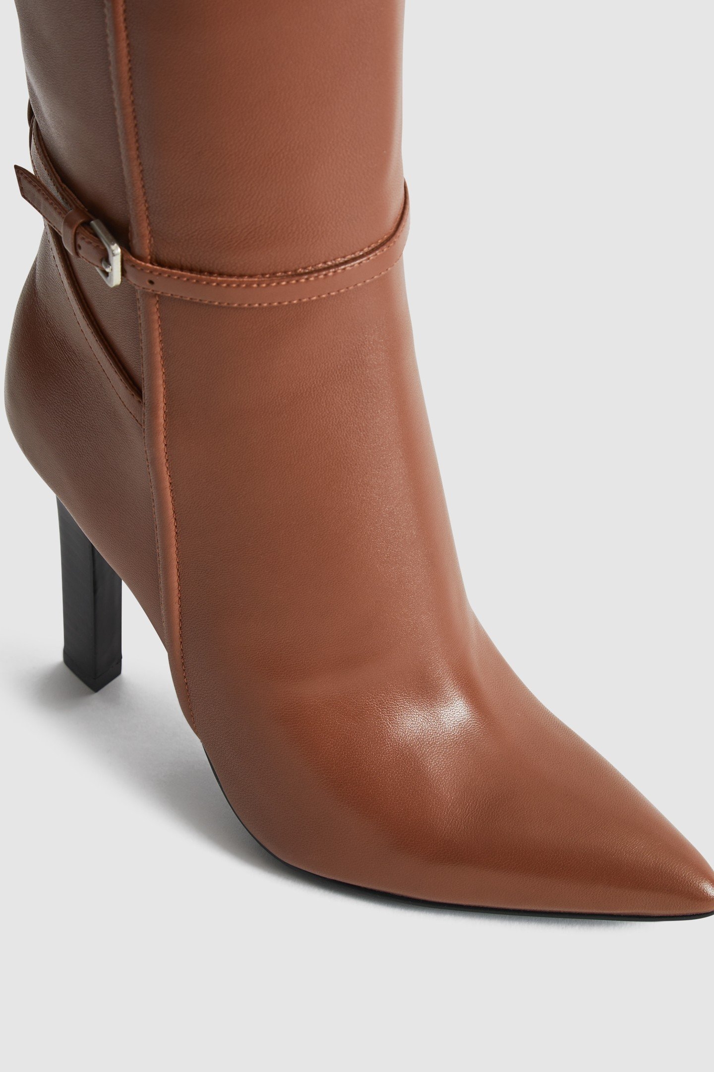 LEATHER KNEE BOOT TAN 5