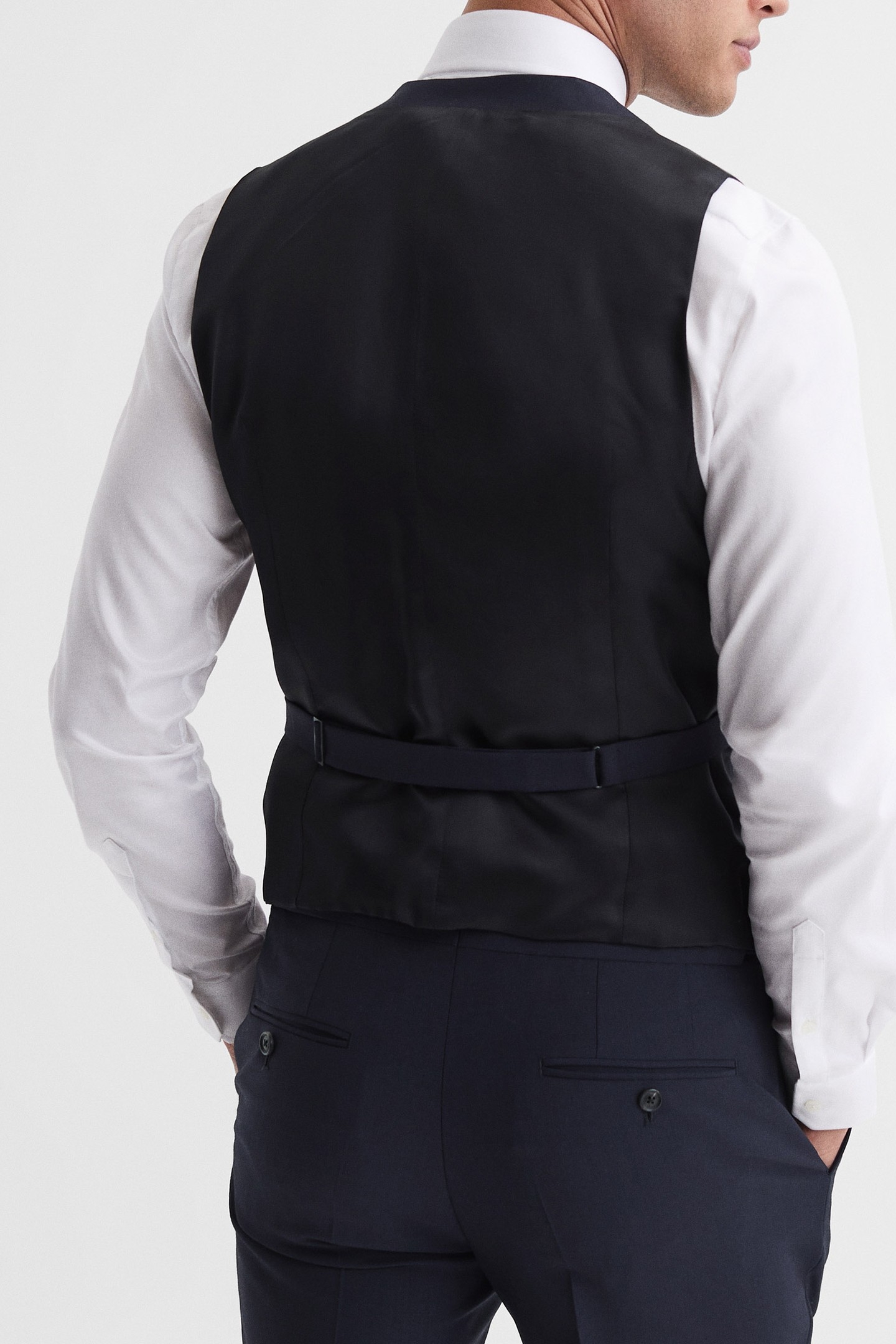 TRAVEL PLAIN WEAVE MODERN WAISTCOAT NAVY 6