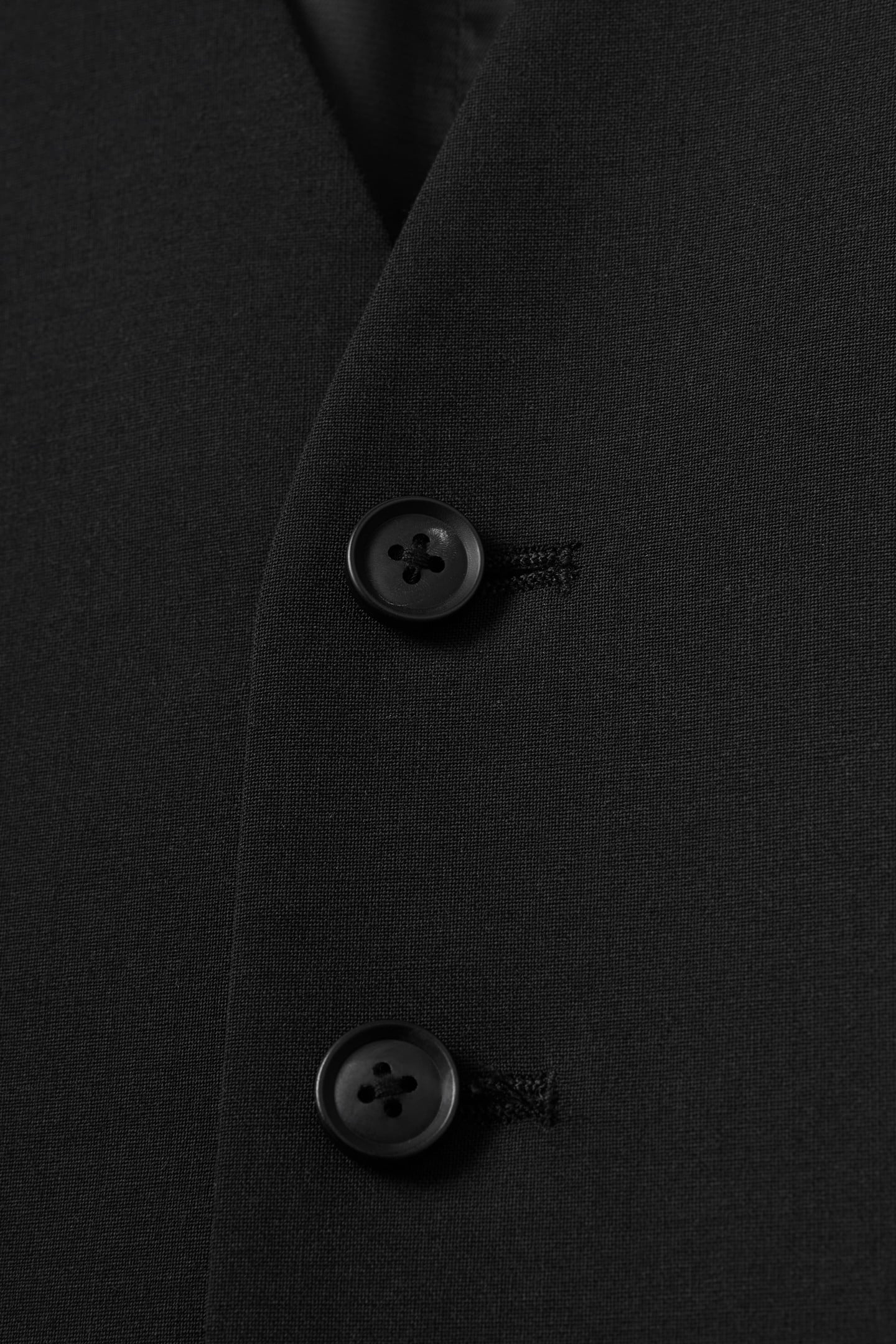 TRAVEL PLAIN WEAVE MODERN WAISTCOAT BLACK 8