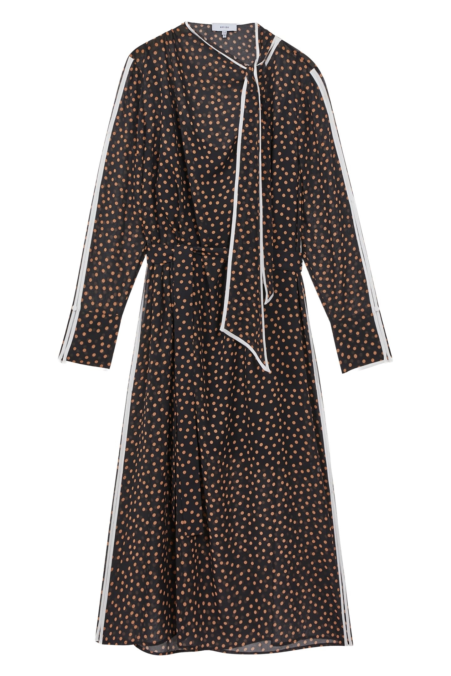 SPOT PRINT MIDI BLACK/BROWN 4