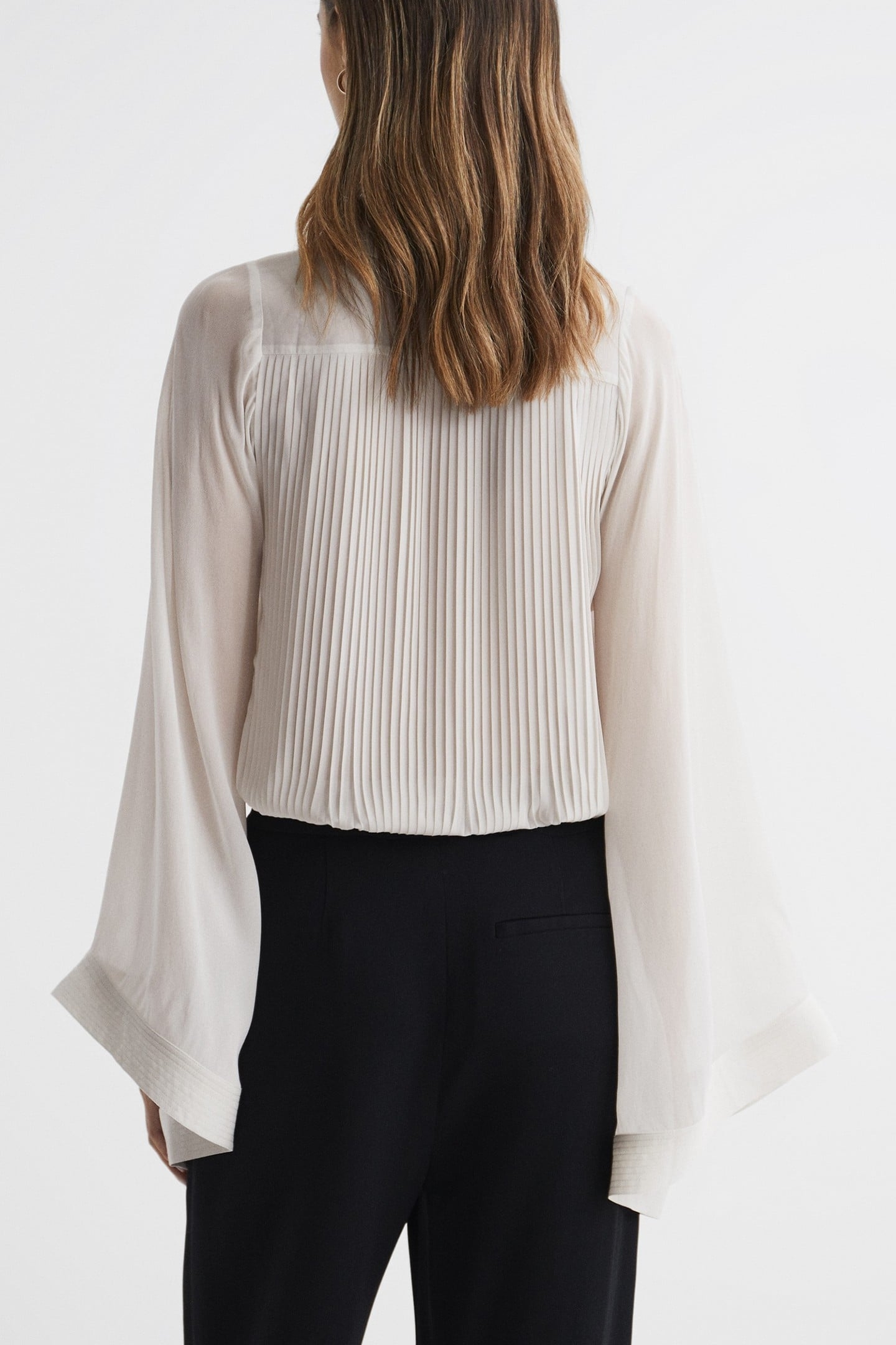 PLEAT DETAIL BLOUSE PALE BLUE 3