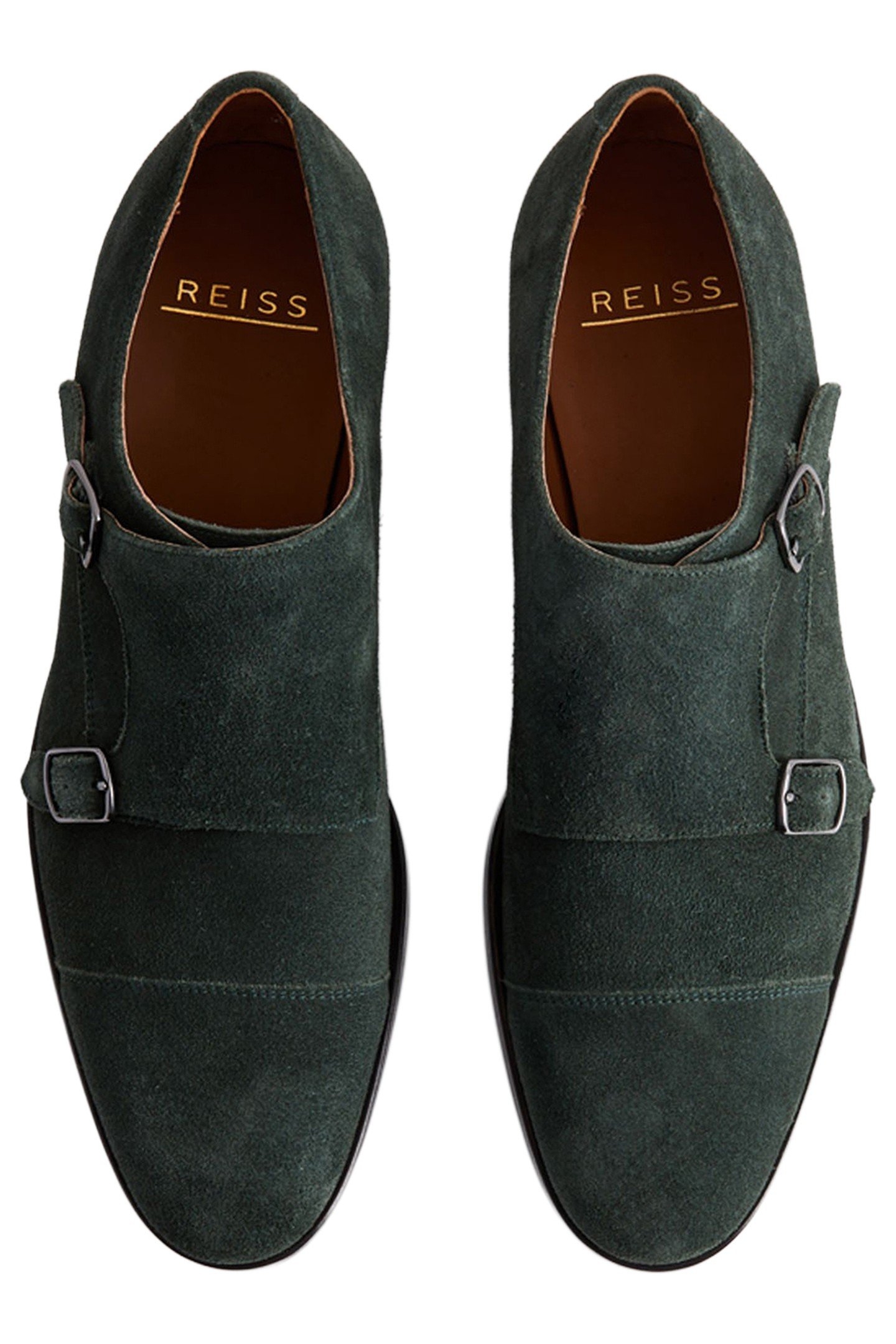 SUEDE DOUBLE MONK SHOES FOREST GREEN 2