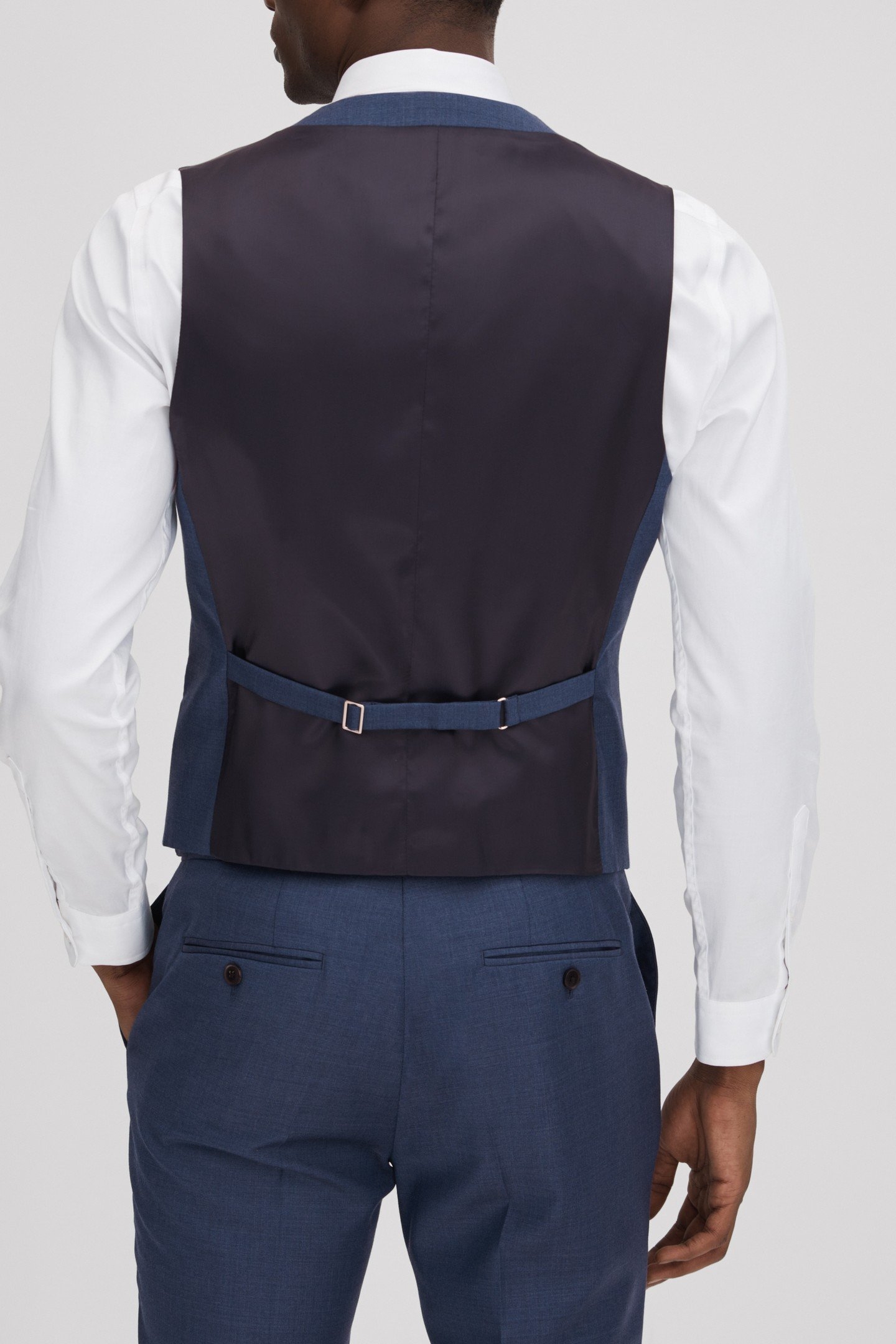 PLAIN WOOL WAISTCOAT BRIGHT BLUE 5