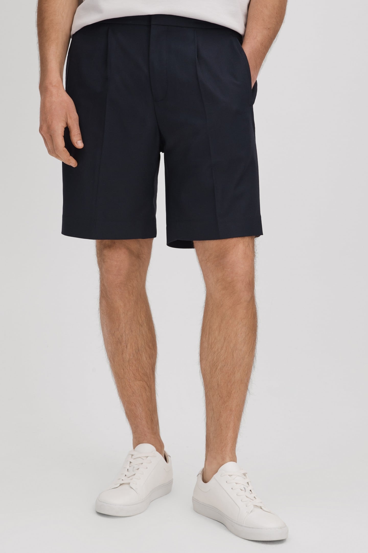 DRAWSTRING ELASTICATED WAIST SHORT NAVY 1
