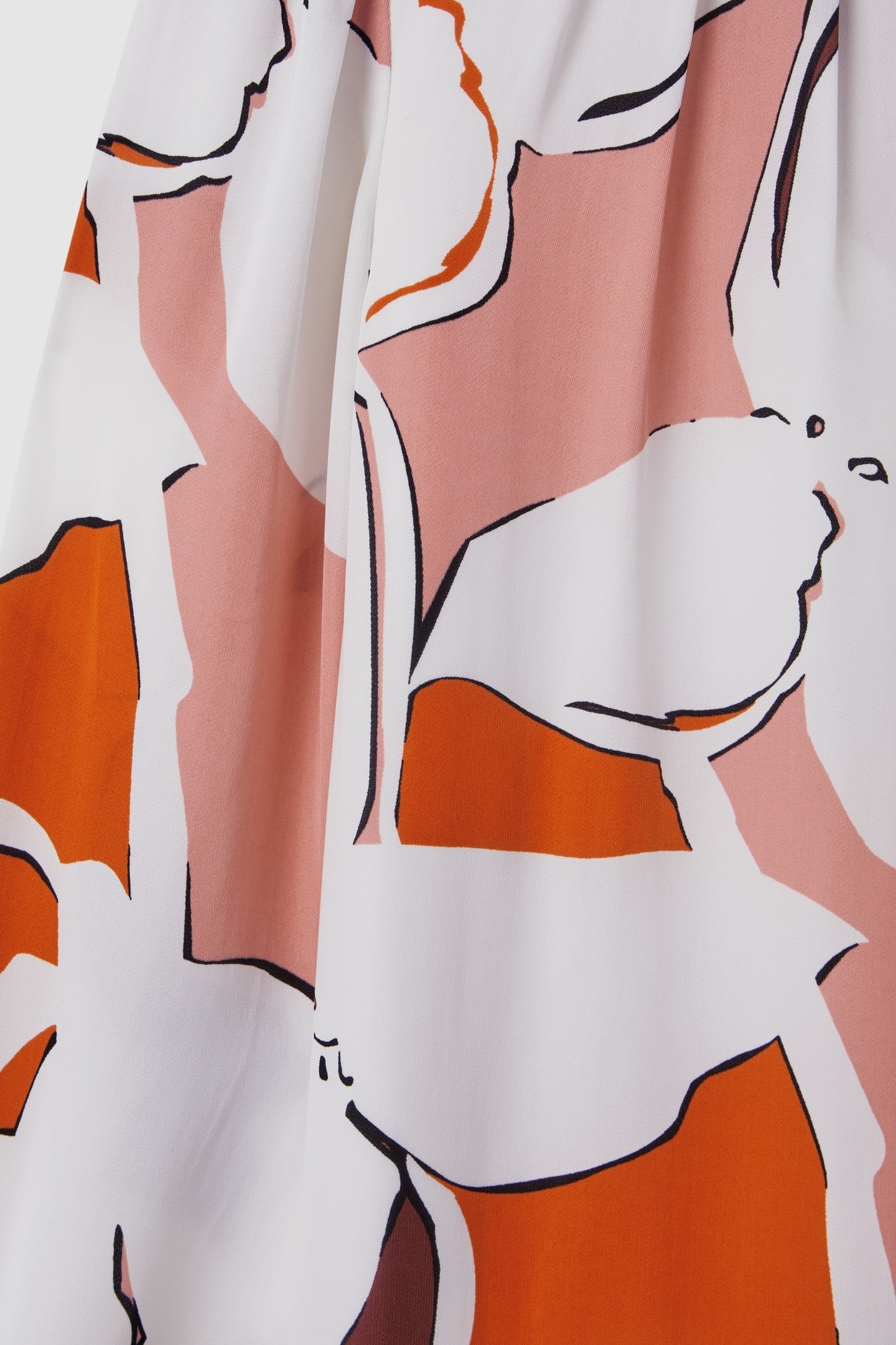 PRINTED SHIFT DRESS CREAM/RED 5