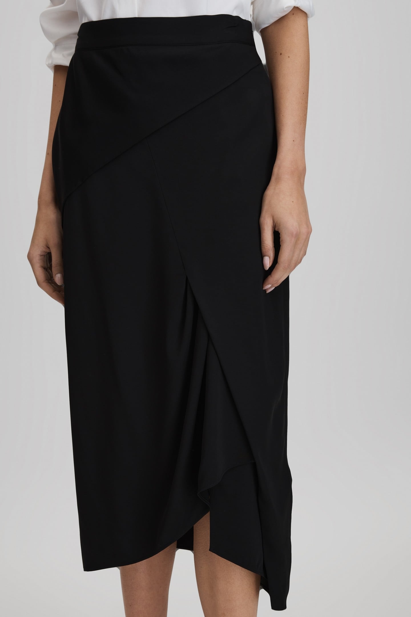 RELAXED MIDI SKIRT BLACK 2