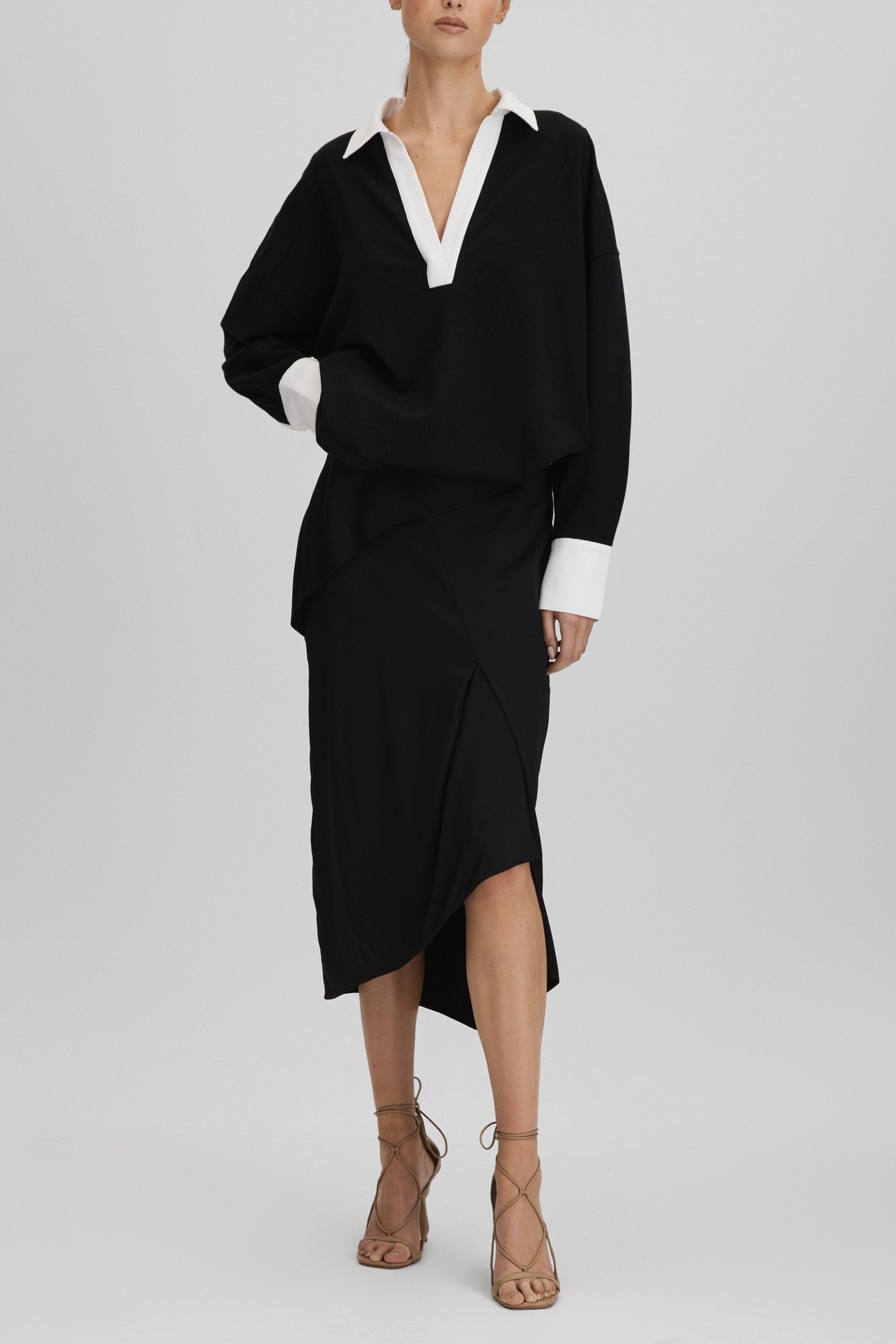 RELAXED MIDI SKIRT BLACK 3