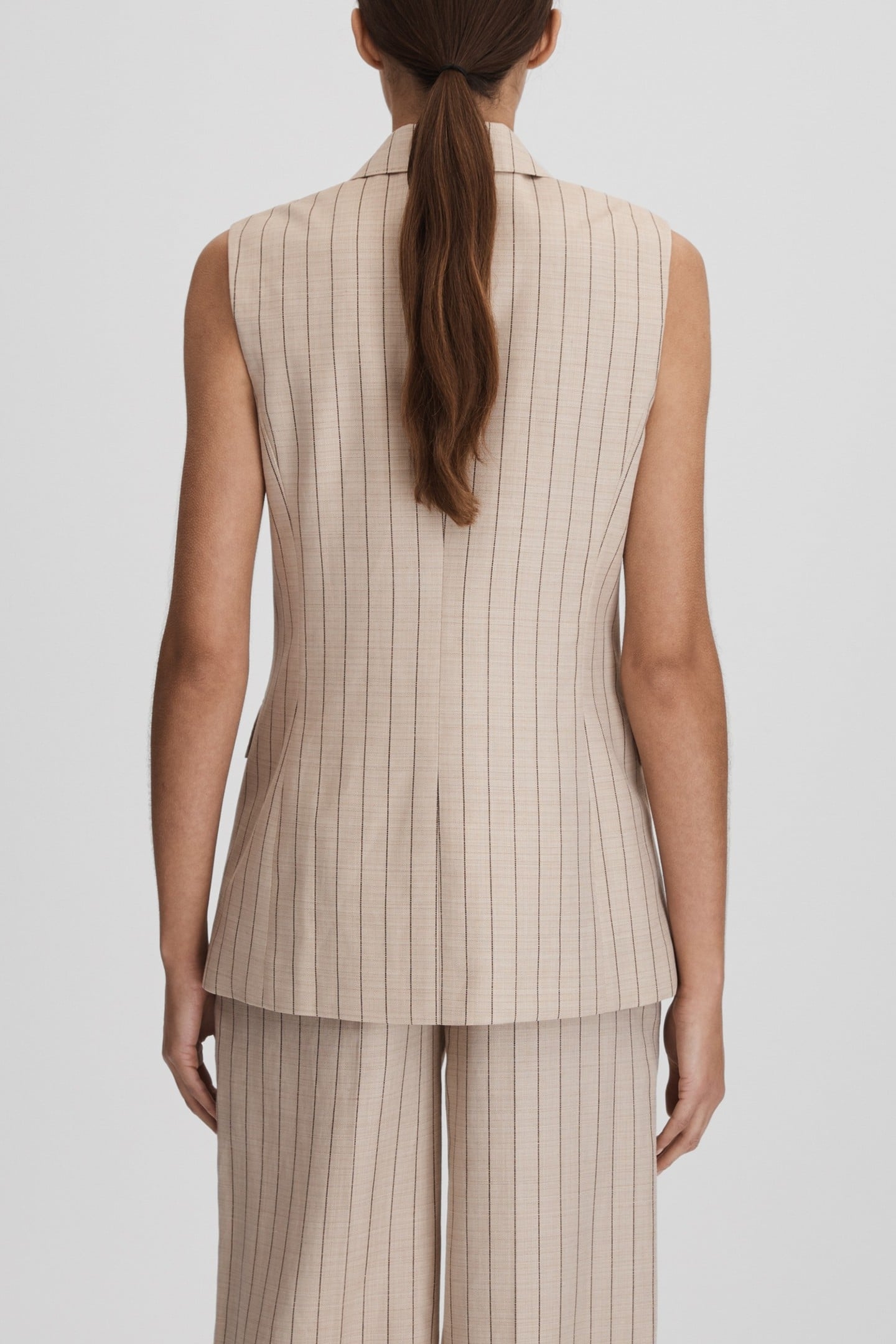 PIN STRIPE WAISTCOAT NEUTRAL 3
