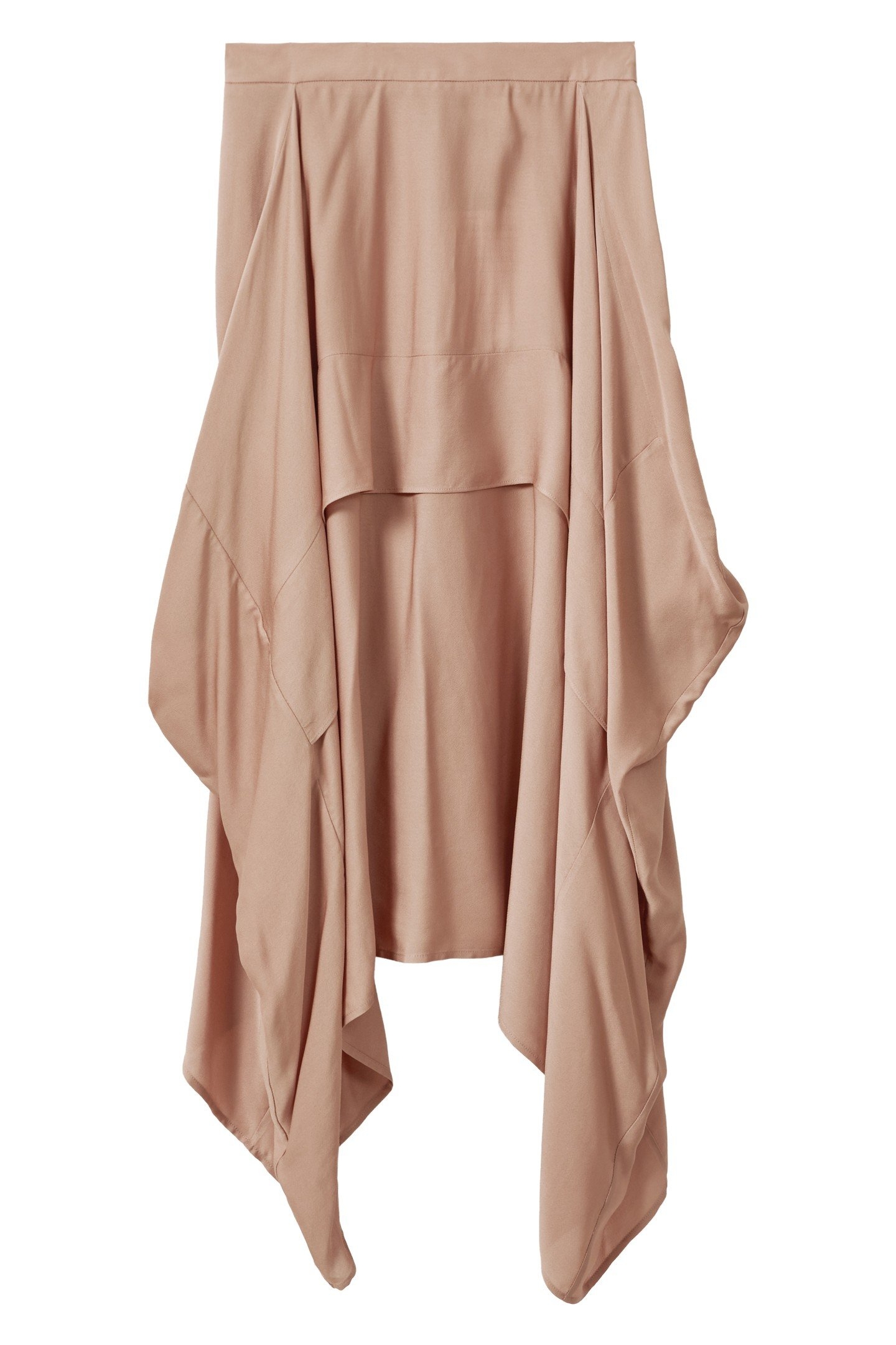 ASYMMETRIC HEM SKIRT NUDE 1