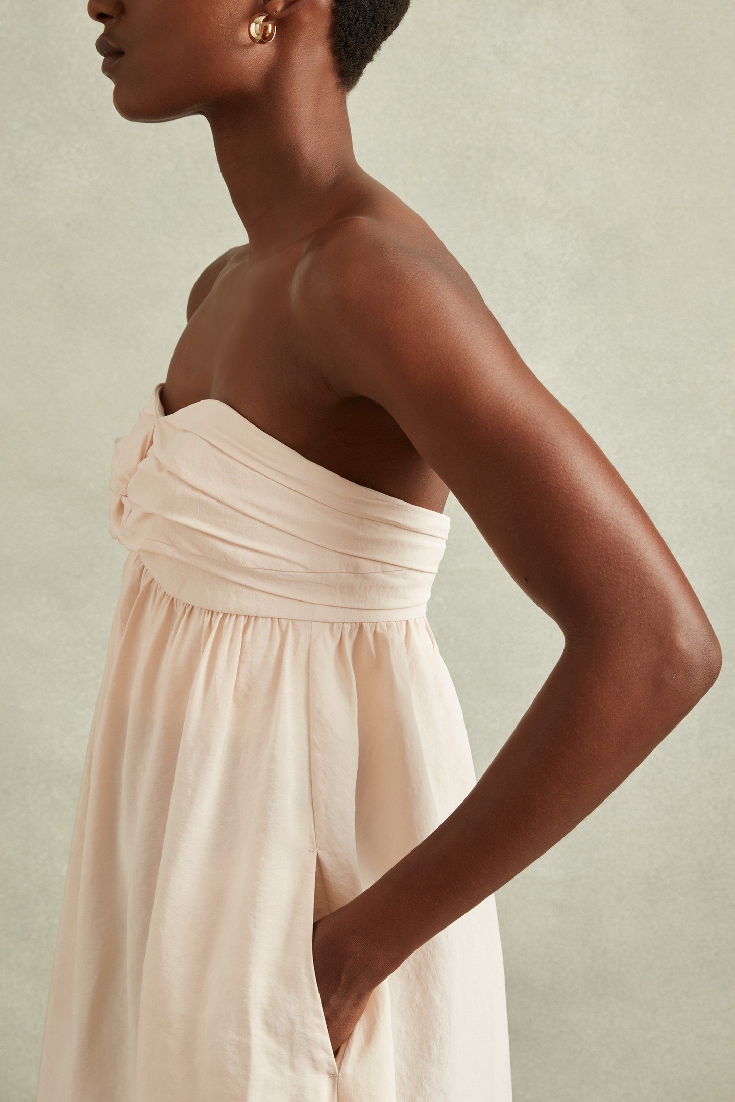 BUBBLE HEM MIDI DRESS NEUTRAL 5