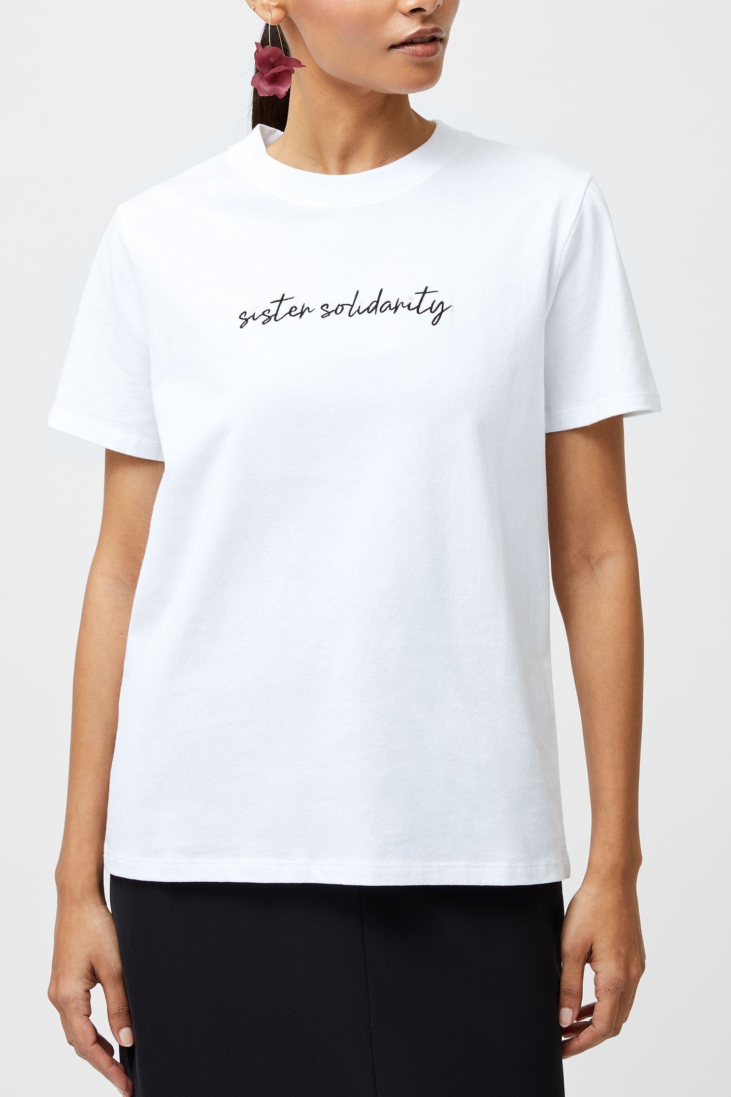 SISTER SOLIDARITY GRAPHIC TEE LINEN WHITE 1