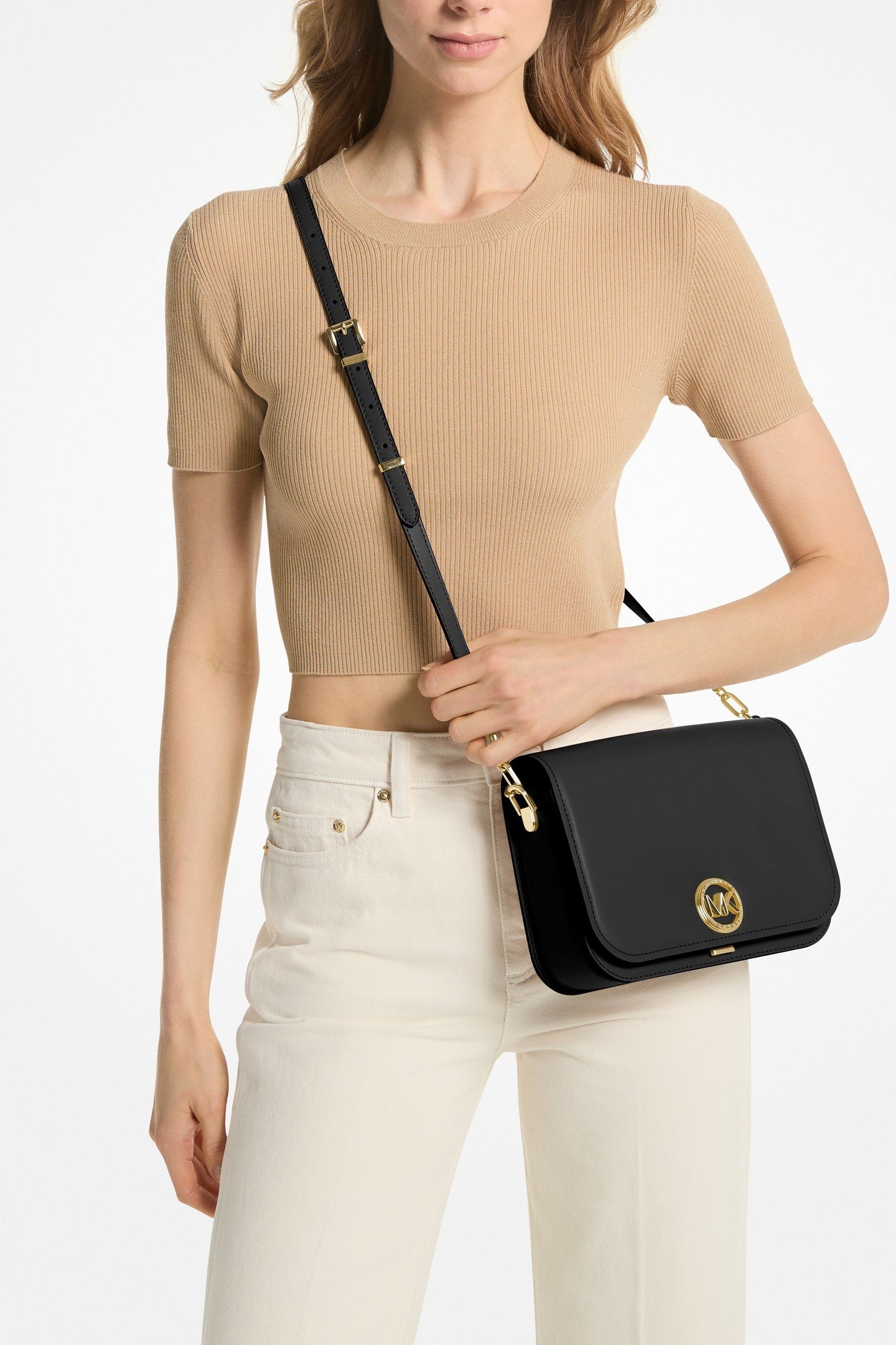 MEDIUM CHAIN MESSENGER BAG BLACK 4