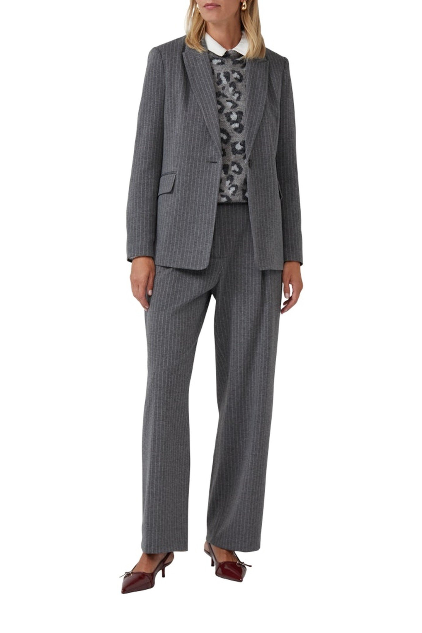 S.OLIVER PANTS GREY/BLACK 4