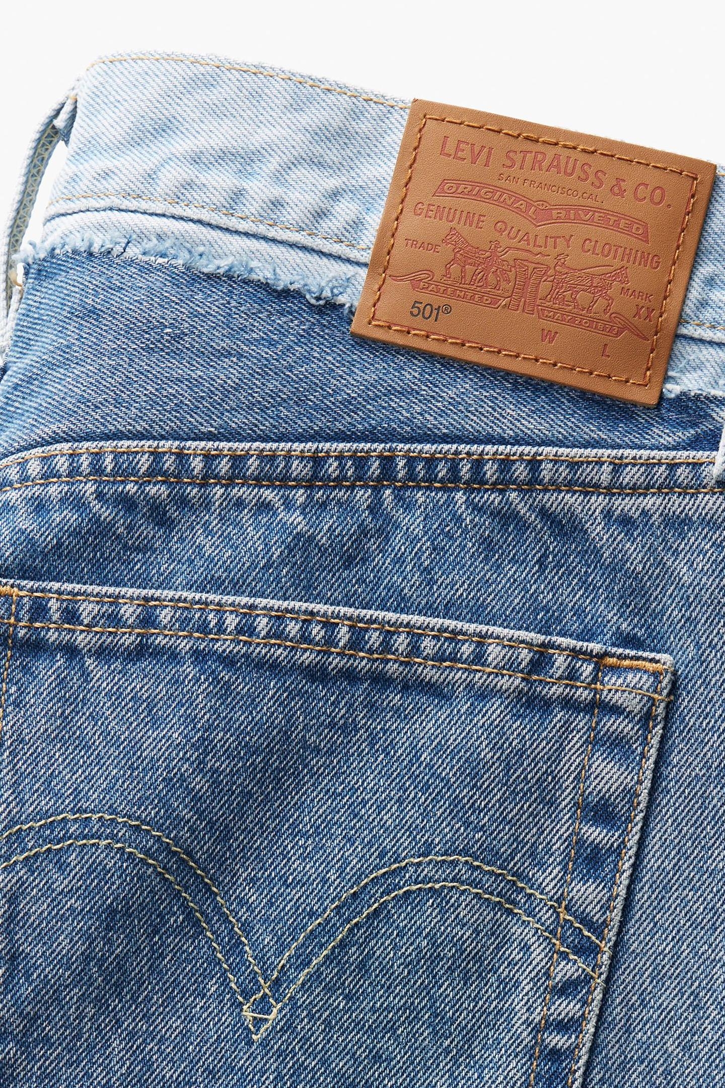 501® ORIGINAL SPLIT CROPPED JEANS MED INDIGO 6