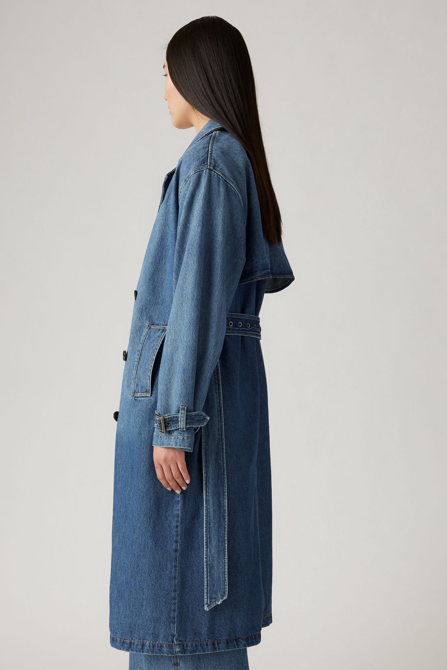 SPADE LIGHTWEIGHT TRENCH COAT DARK INDIGO 3