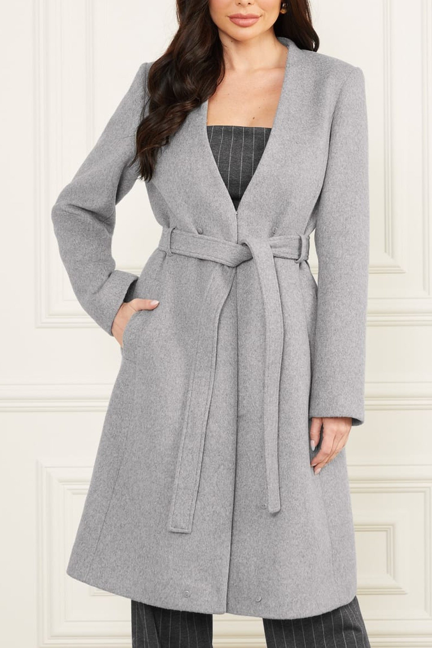 VALERIE COAT HEATHER MEDIUM GREY 4