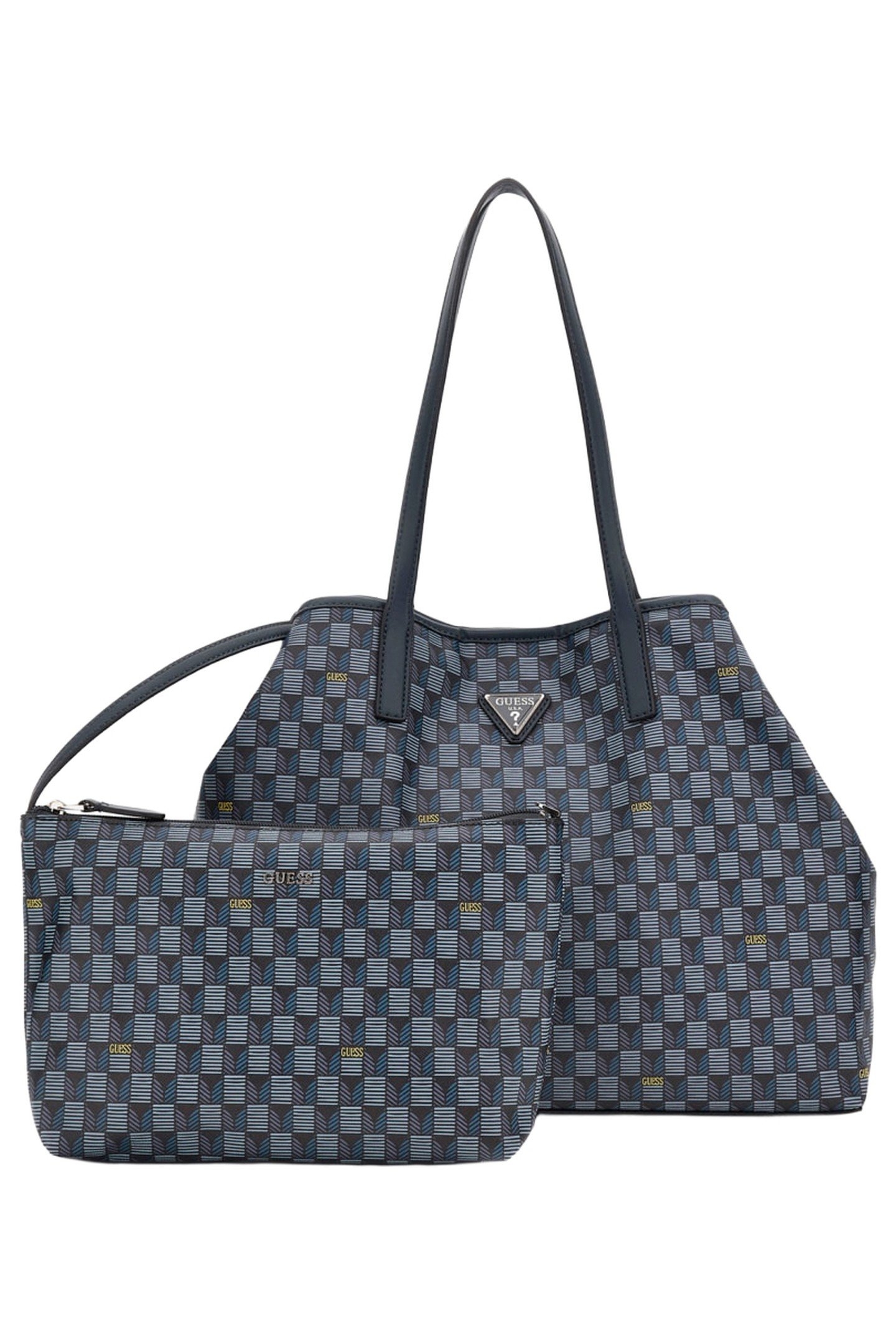 VIKKY II LARGE TOTE BLUE LOGO 3