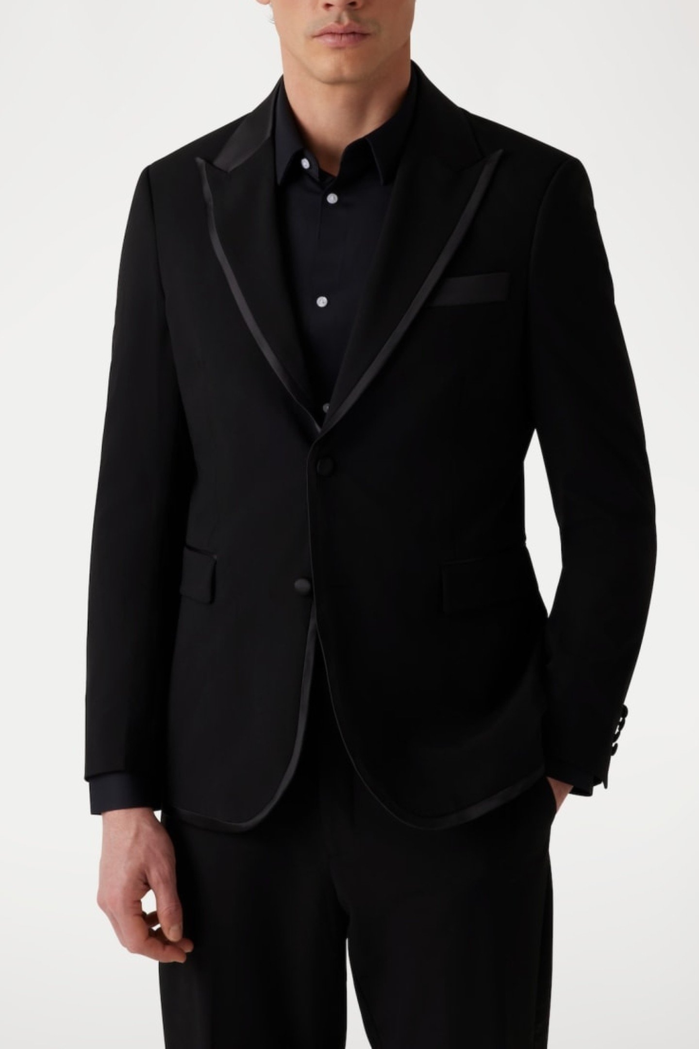 ALAIN 2B PEAK BLAZER JET BLACK A996 4