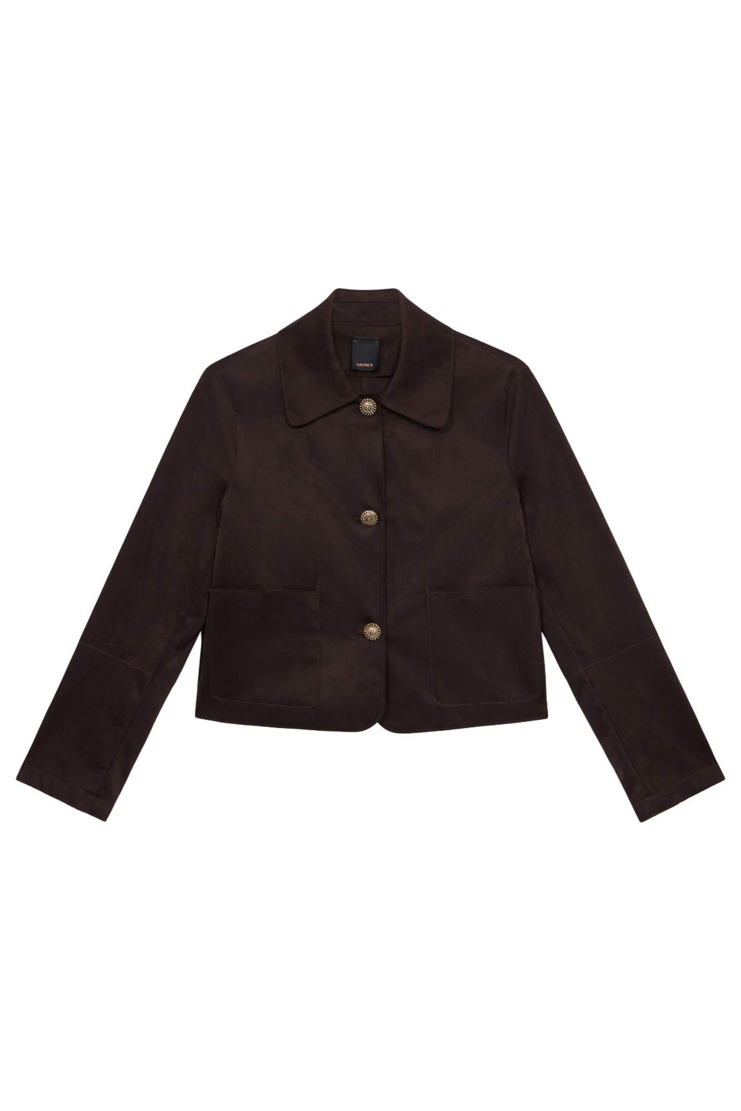 BOXY SUEDE EFFECT JACKET BROWN 4