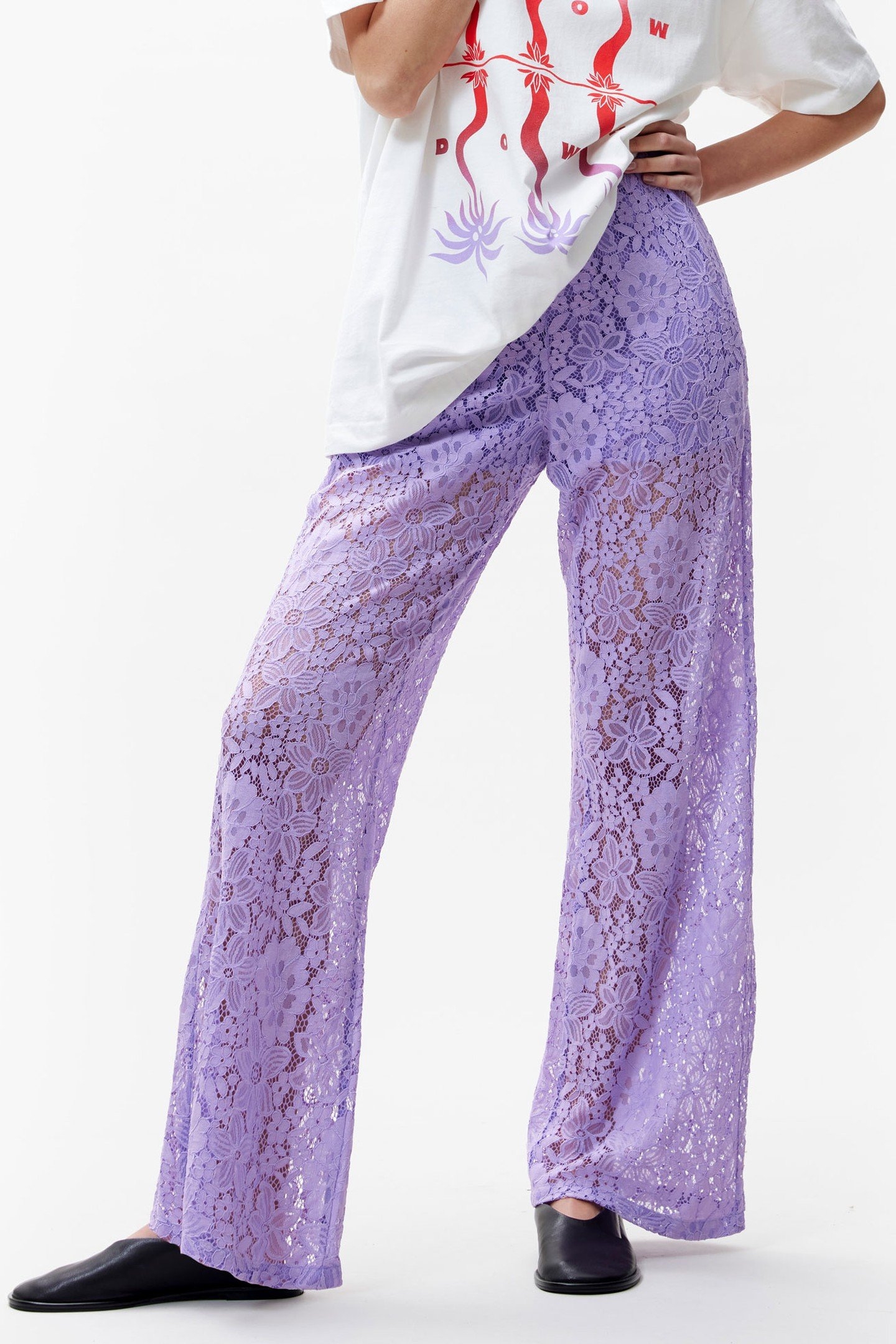 PULL ON LACE TROUSERS PURPLE SKY 3