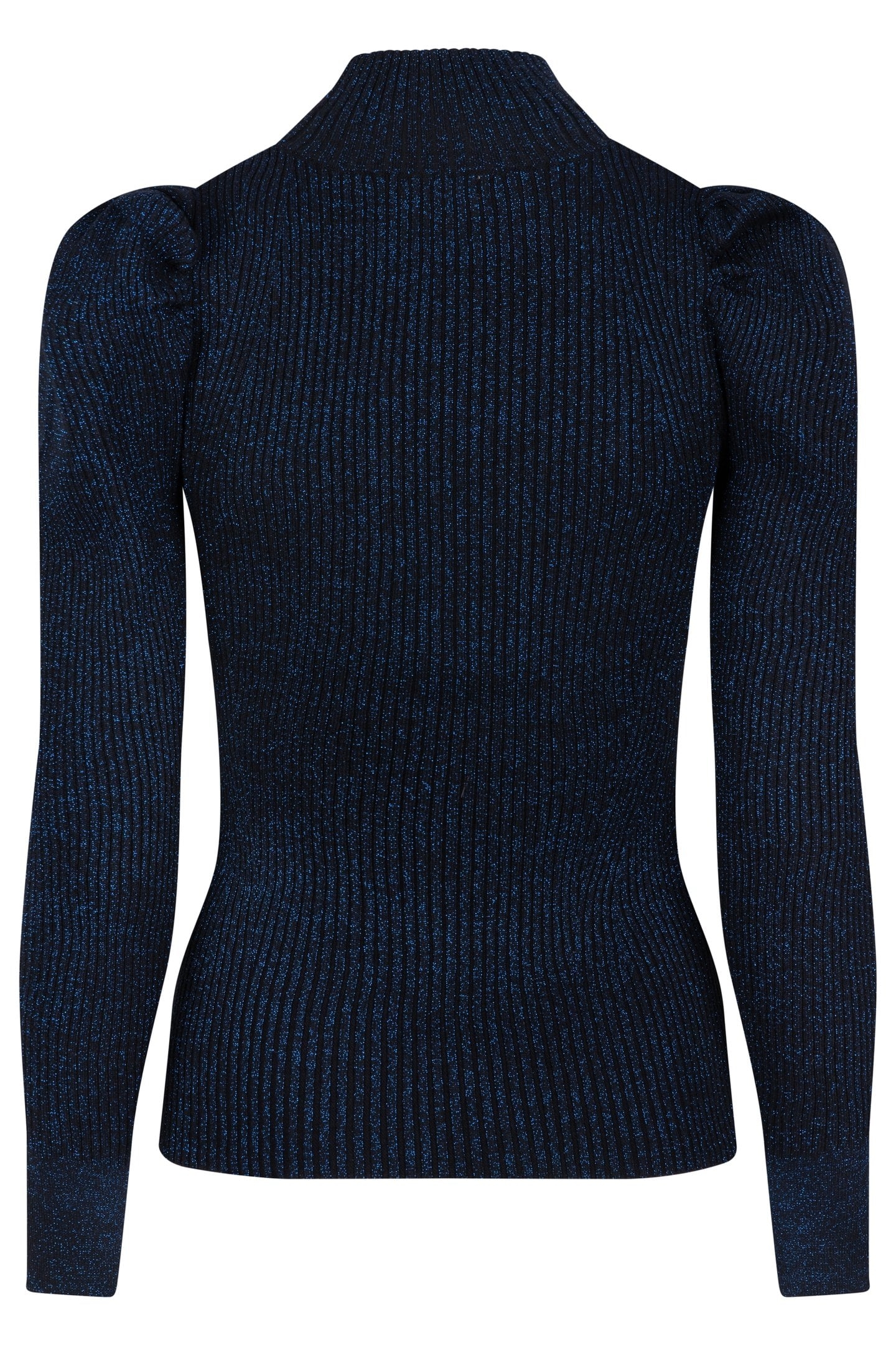 SWEATER MOCK NECK LUREX BLACK / BLUE 7